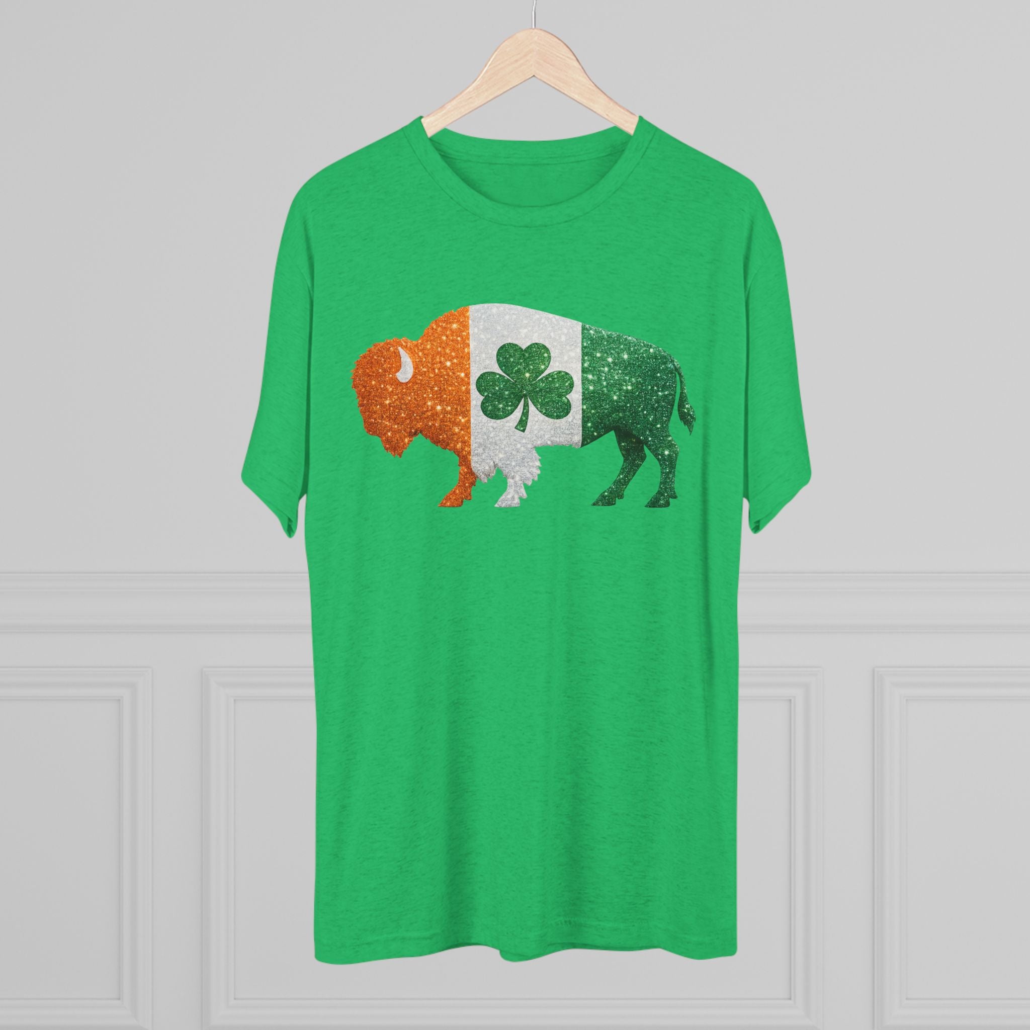 Irish Flag Buffalo Tee — St. Patrick’s Day Shamrock Bison T-Shirt