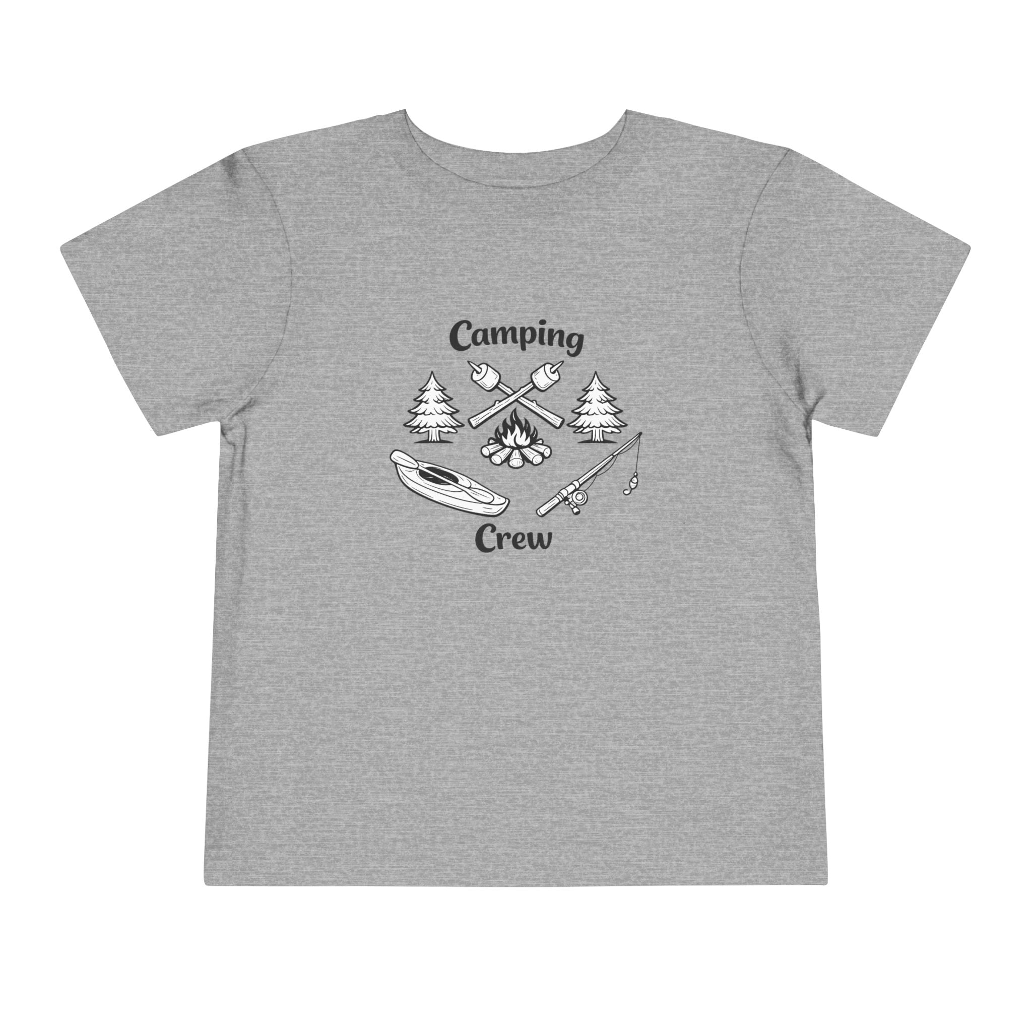 Camping Crew Toddler Tee | Kids Outdoor Camping Shirt, Kayak Fishing Bonfire Design