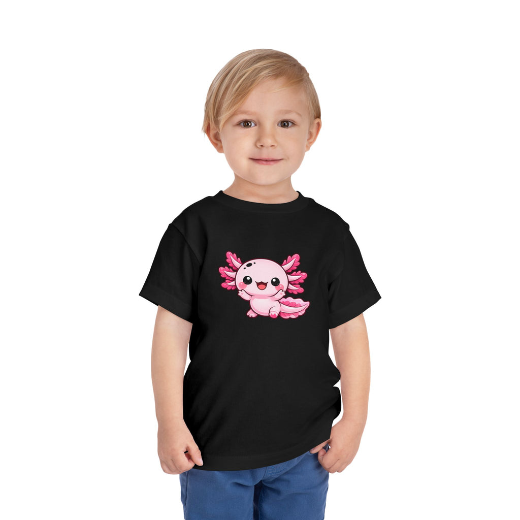 Pink Axolotl Illustration Toddler Tee | Cute Amphibian Shirt