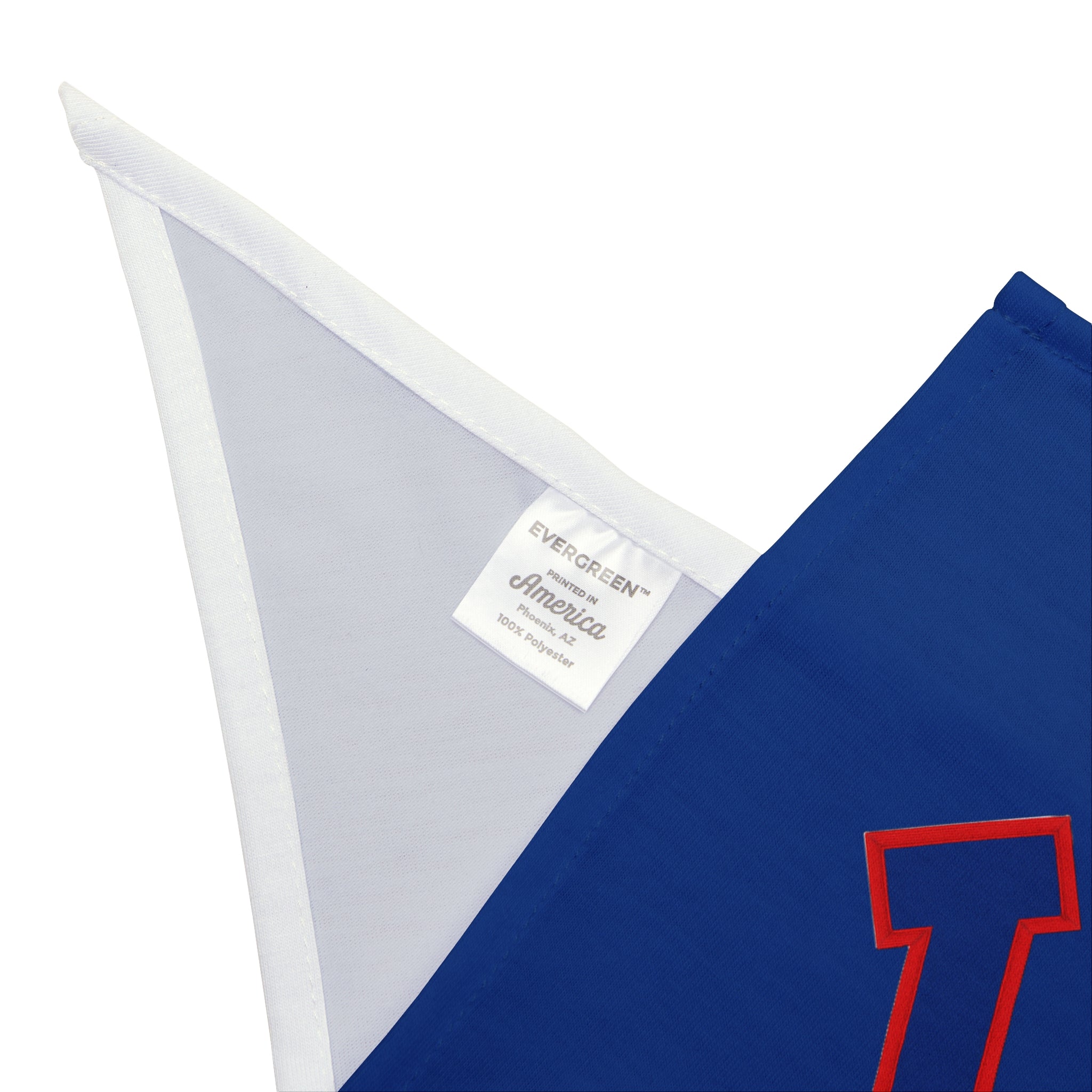 Buffalo 17 Pet Bandana | Blue dog bandana with red outline number
