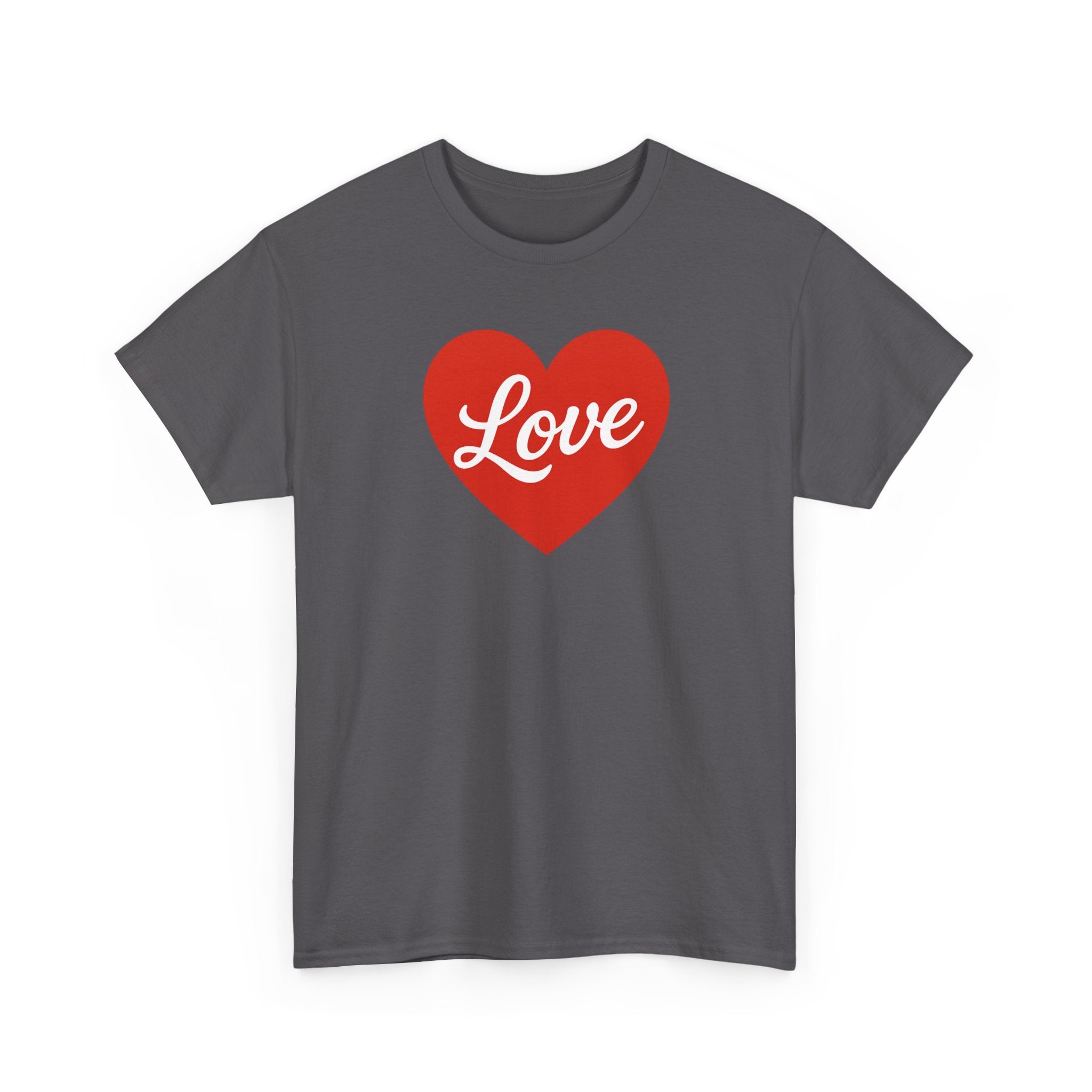 Red Heart Valentine's Day Love Script Tee