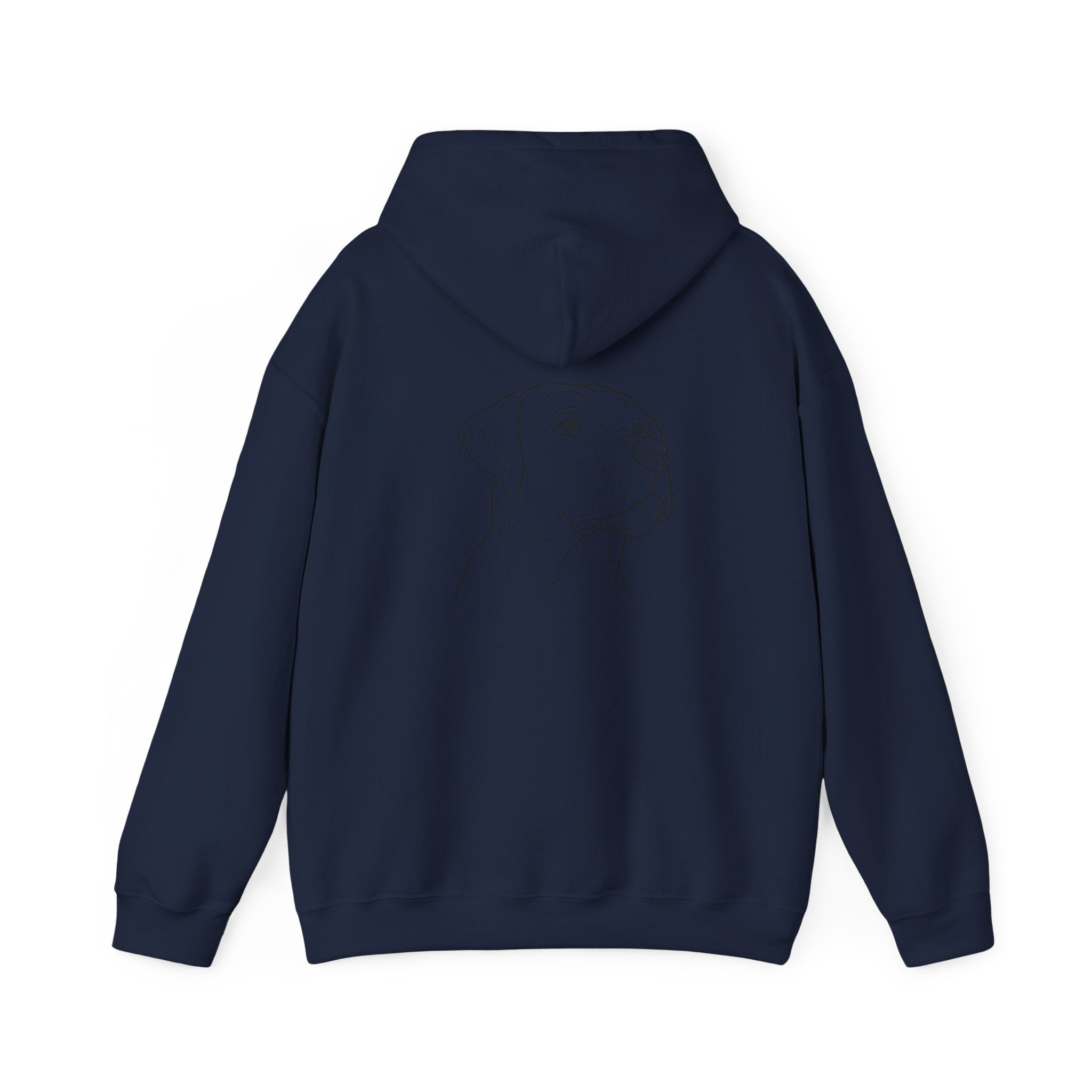 Labrador Retriever Line Art Hoodie | Minimal Dog Portrait, Small Chest Logo