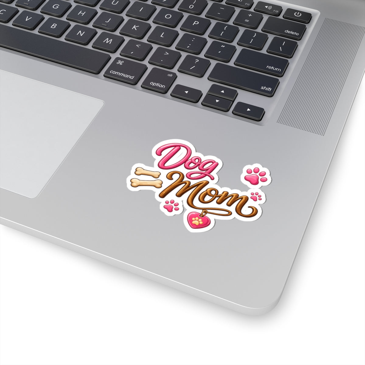 Dog Mom kiss-cut Sticker | paw prints, bones, heart tag