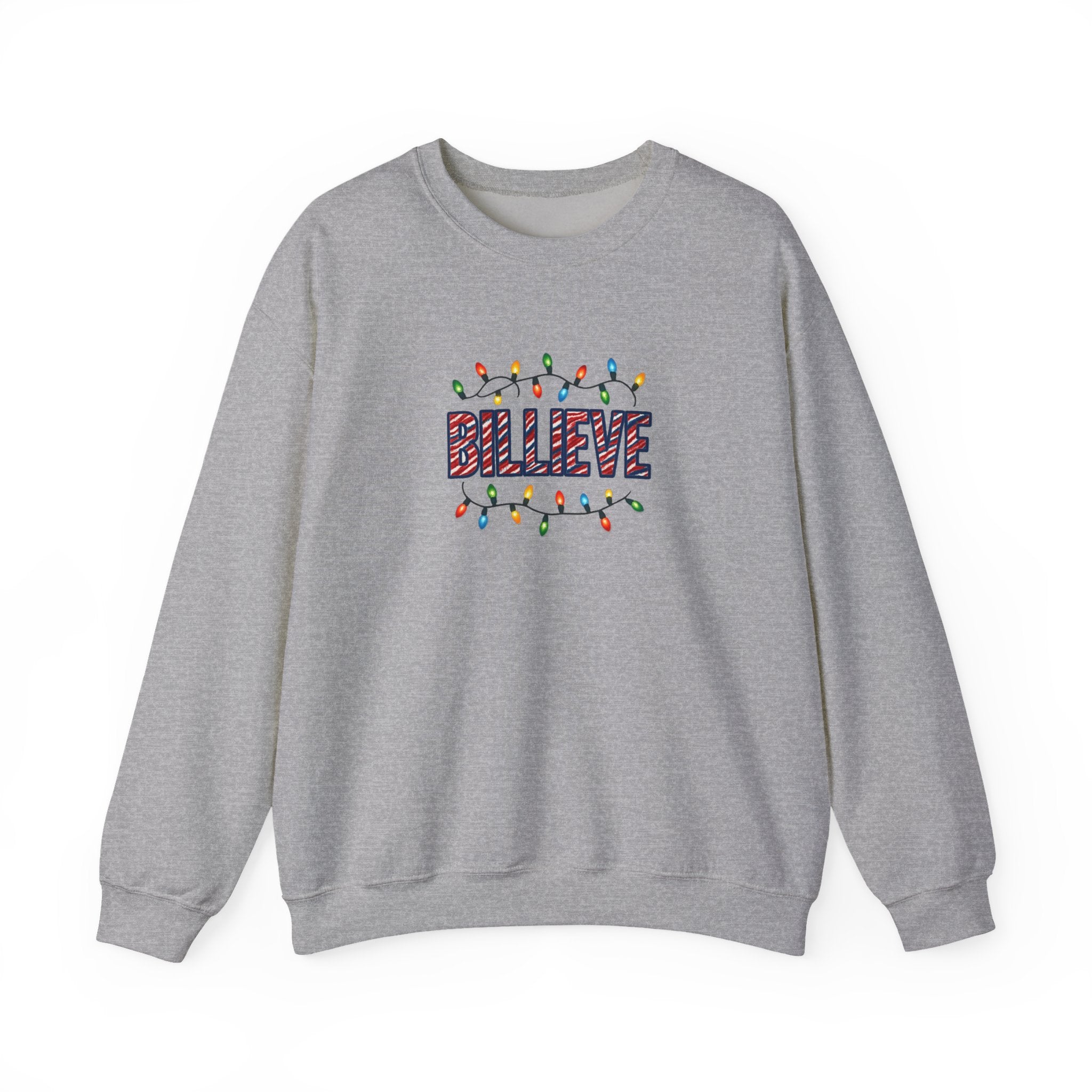 Billieve Christmas Lights Sweatshirt | Holiday Believe Crewneck