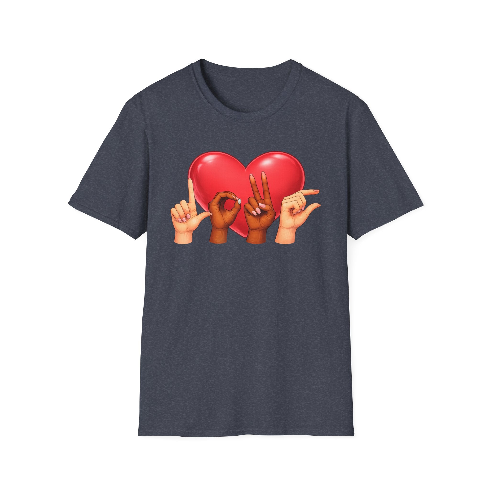 ASL Hands Love Heart T-Shirt | Hand Sign Heart Tee