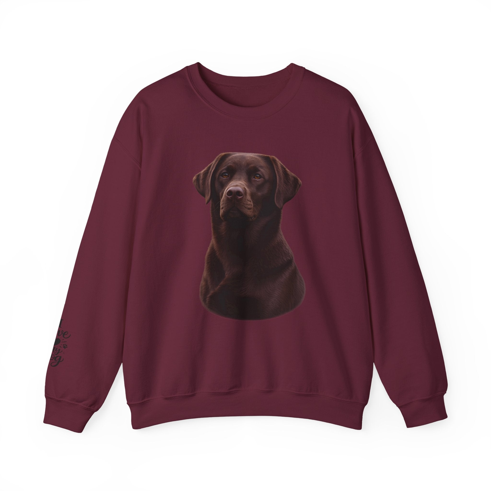 Chocolate Labrador Portrait Sweatshirt | Dog Face Crewneck