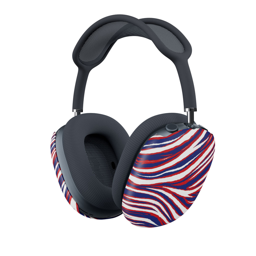 Buffalo Red White Blue Wavy Pattern AirPod Max Case