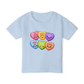 Candy Heart Characters Toddler T-shirt | Valentine Conversation Hearts Design