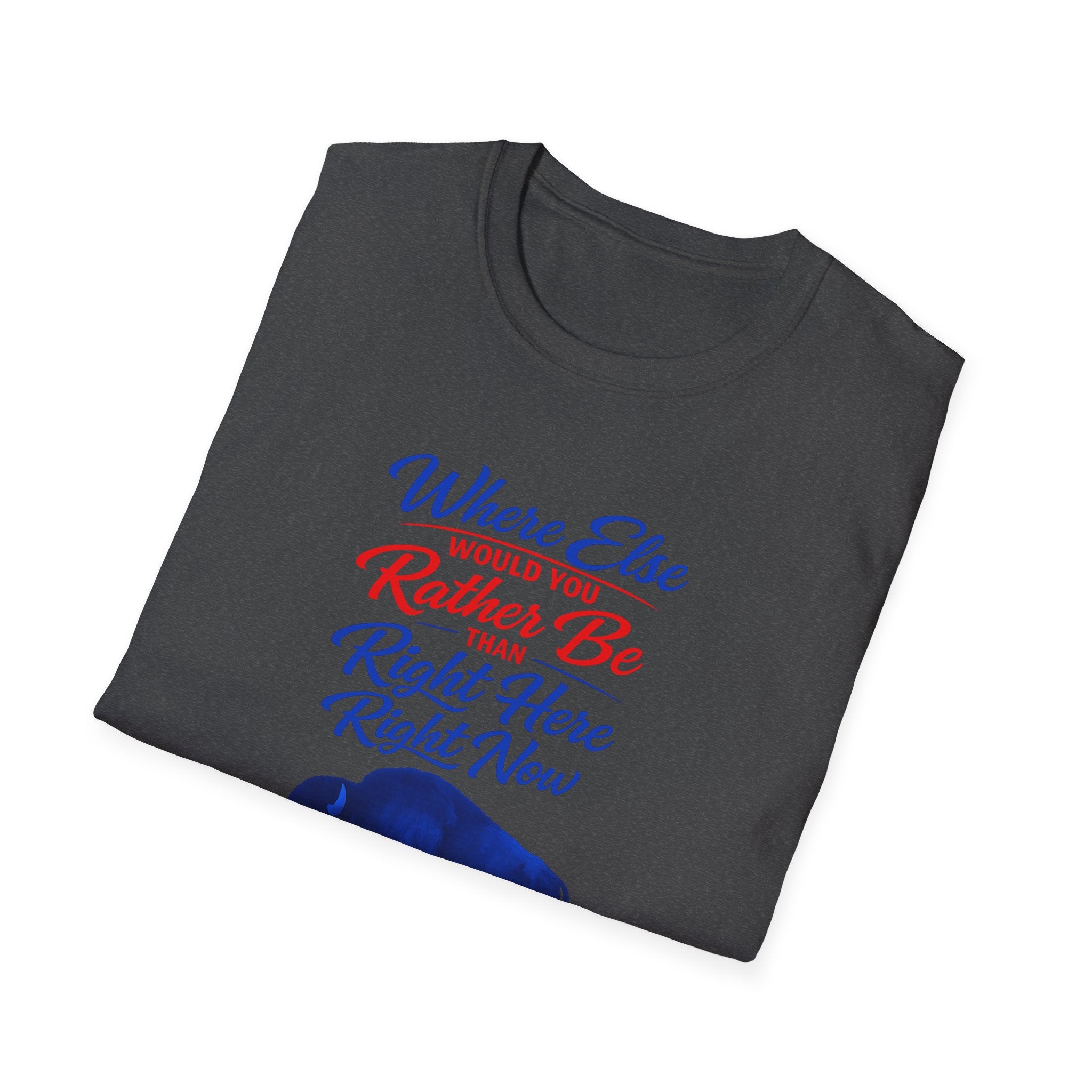 Where Else Would You Rather Be Right Here Right Now Buffalo T-Shirt | Buffalo Silhouette Tee