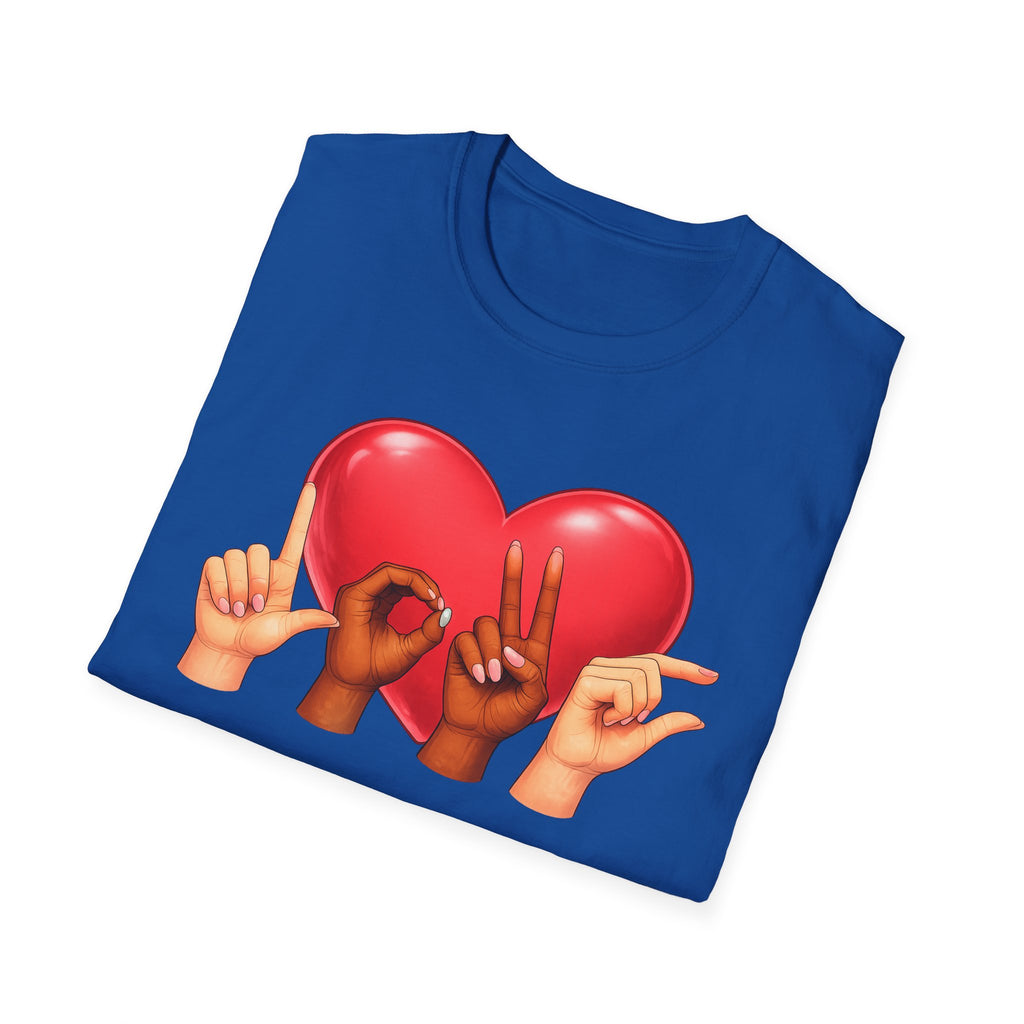 ASL Hands Love Heart T-Shirt | Hand Sign Heart Tee