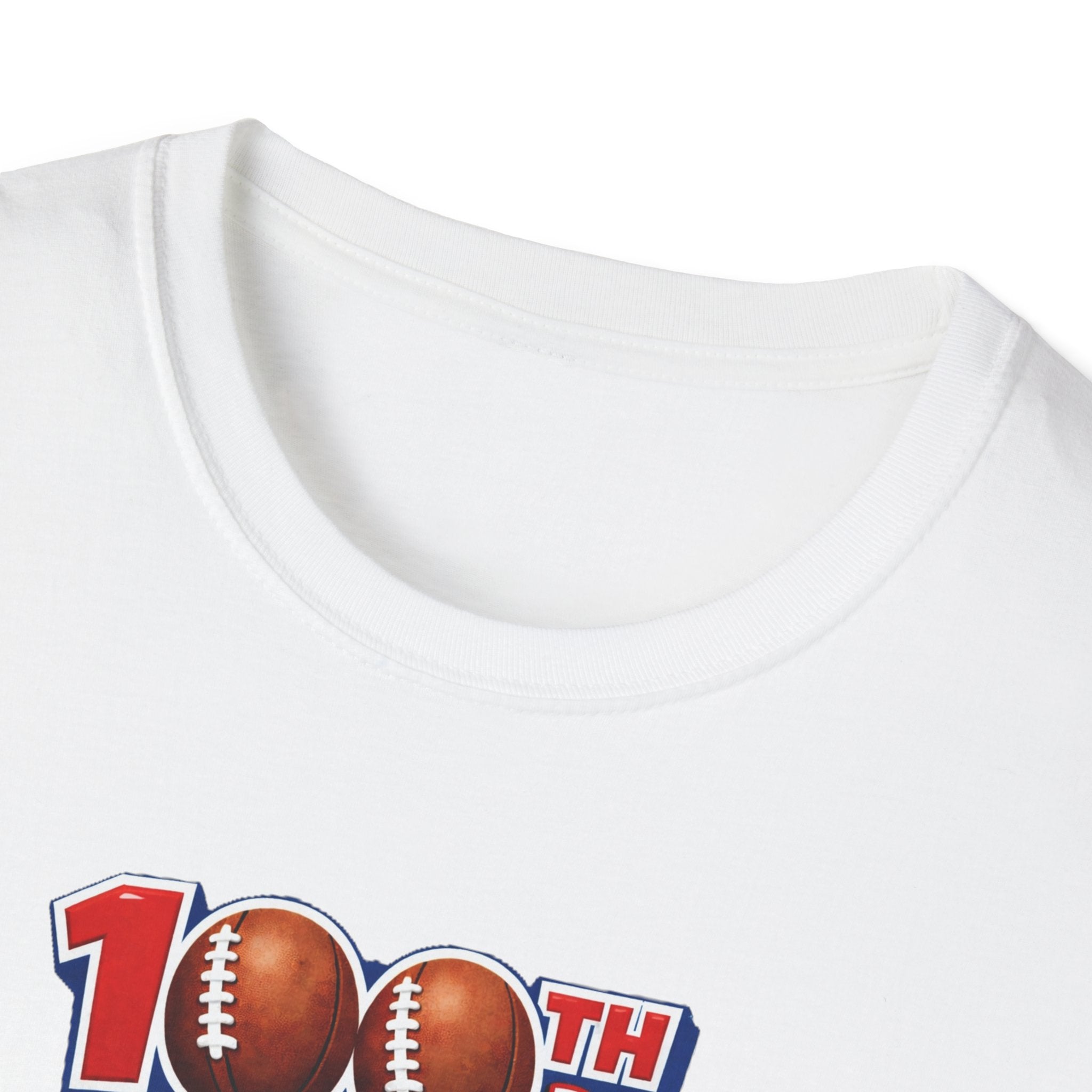 Buffalo 100th Day of School Football Mascot T-Shirt | School Celebration Tee