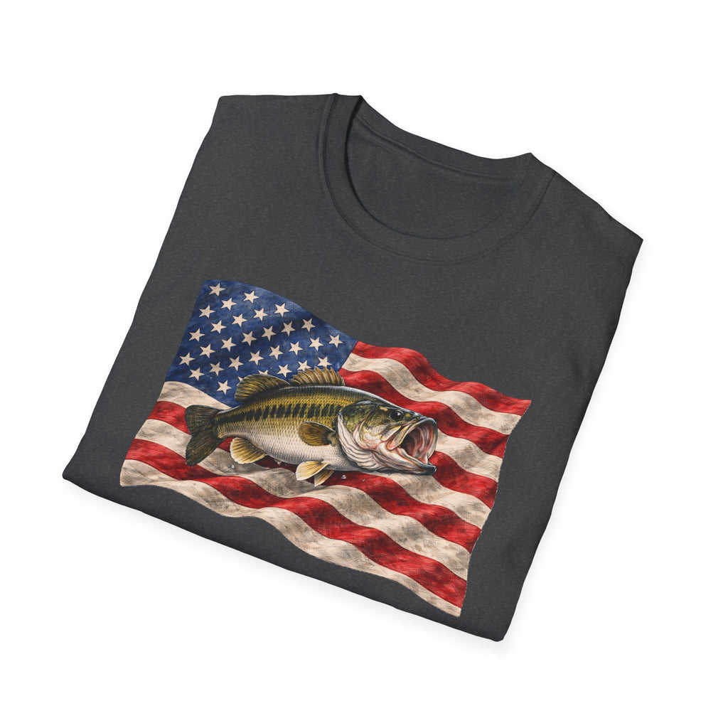 Bass American Flag Unisex Softstyle T-Shirt