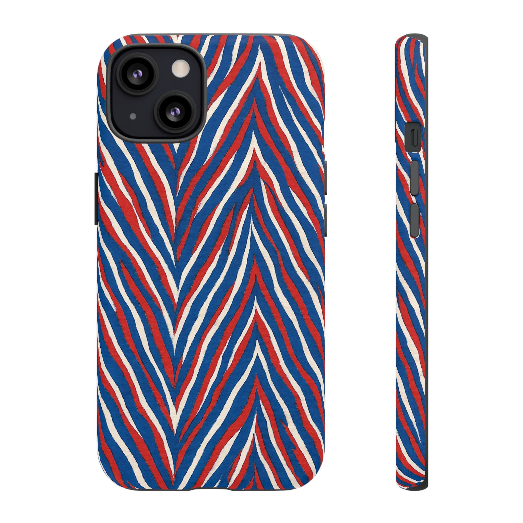Red White Blue Zebra Stripe Tough Case | Patriotic Phone Cover