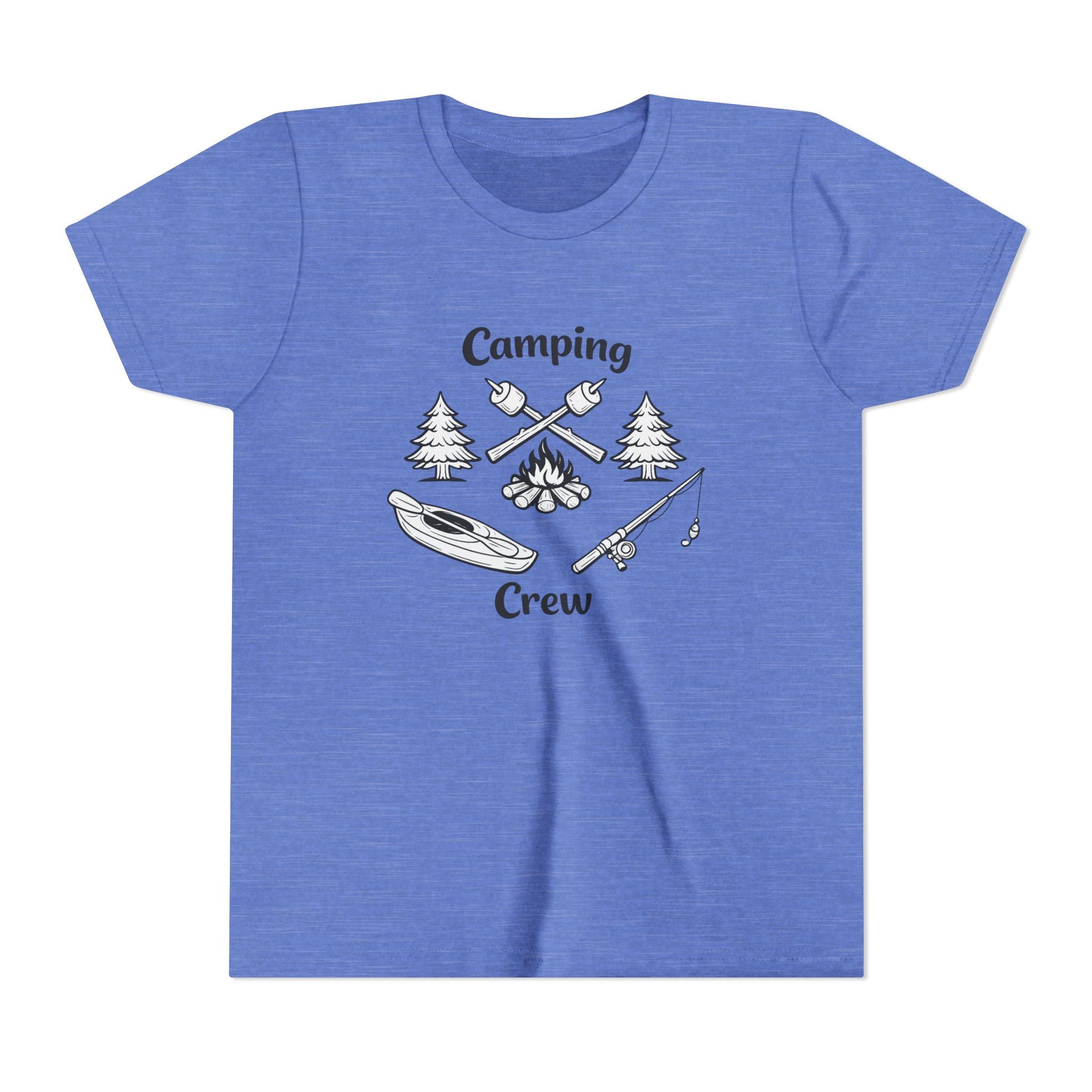 Camping Crew Youth Tee | Kayak, Campfire, Fishing Outdoors