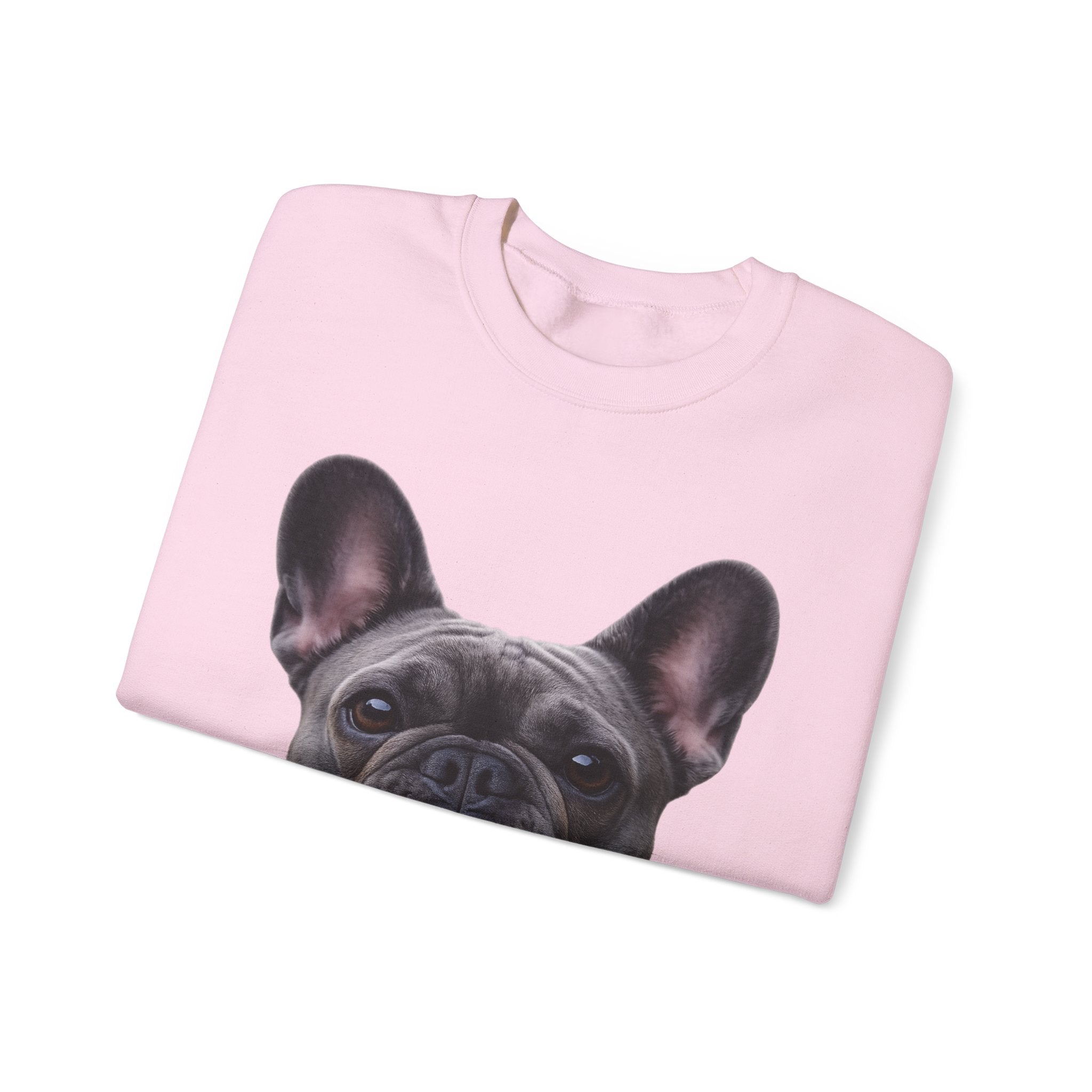 Black French Bulldog Face Sweatshirt | Frenchie Portrait Crewneck