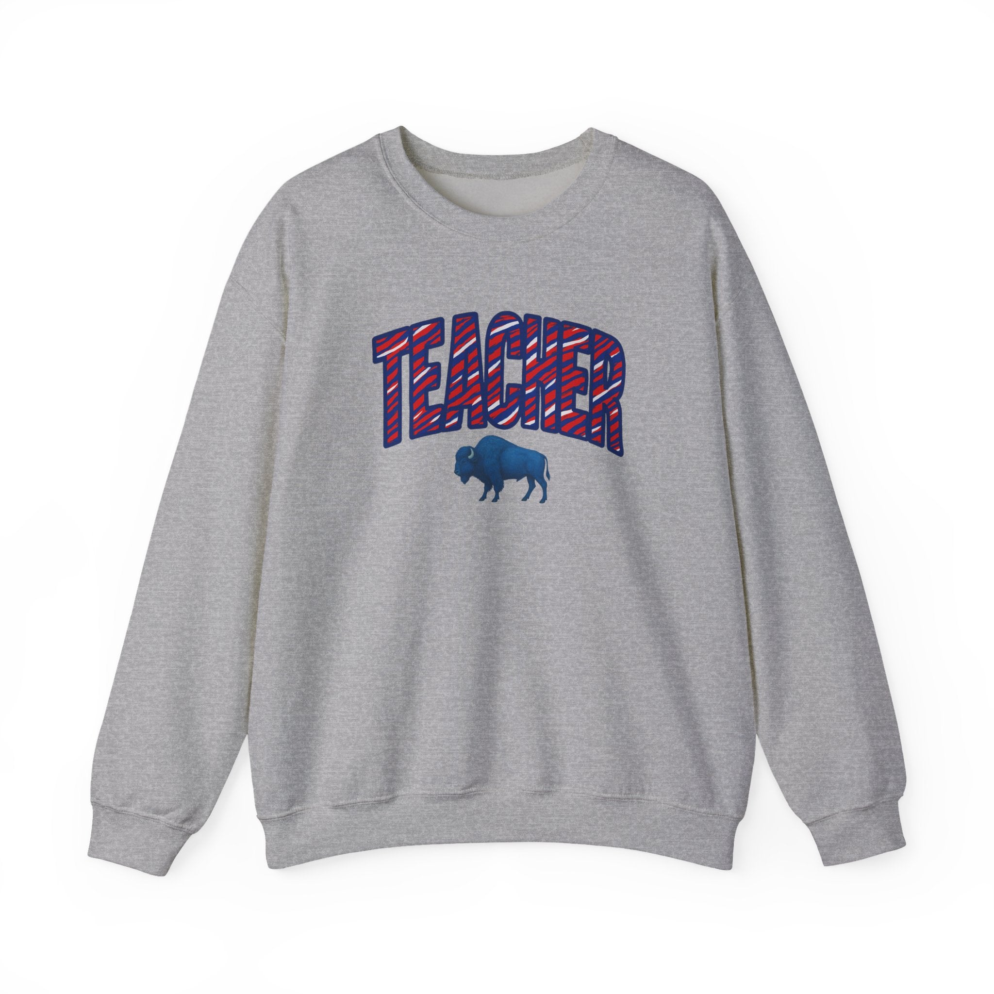 Teacher buffalo plaid arch Sweatshirt | Teacher crewneck