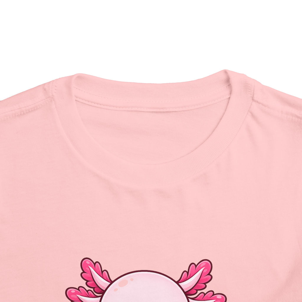 Pink Axolotl Illustration Toddler Tee | Cute Amphibian Shirt