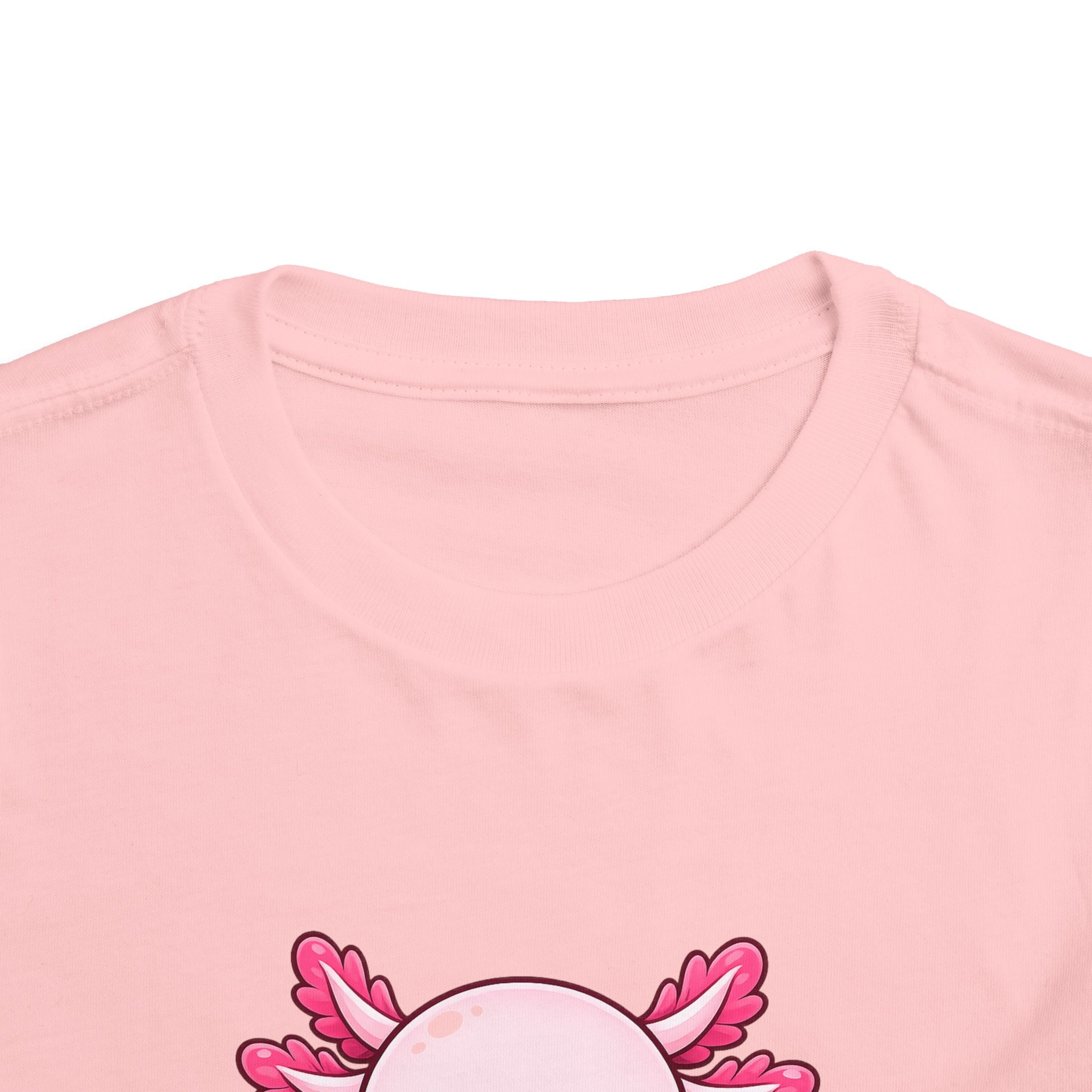 Pink Axolotl Illustration Toddler Tee | Cute Amphibian Shirt