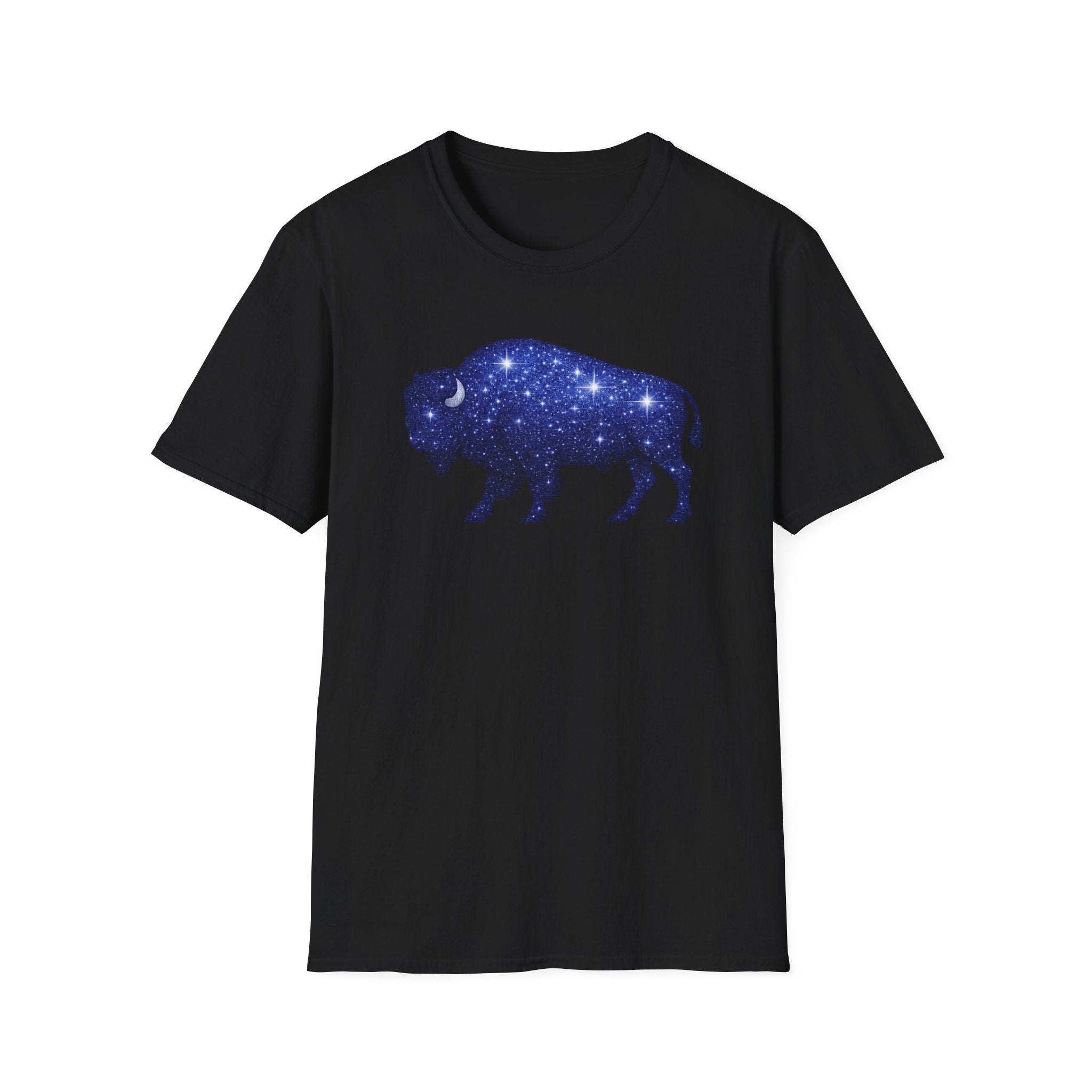 Starry Buffalo T-Shirt | Night Sky Bison Silhouette
