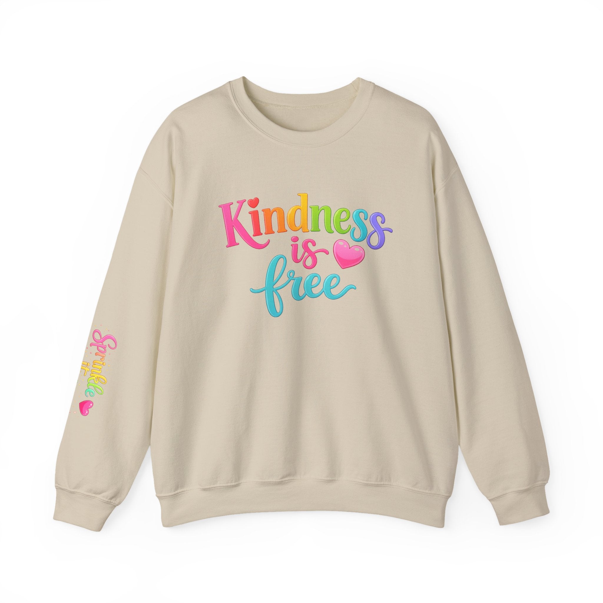 Kindness is Free sweatshirt | Crewneck, Rainbow Script