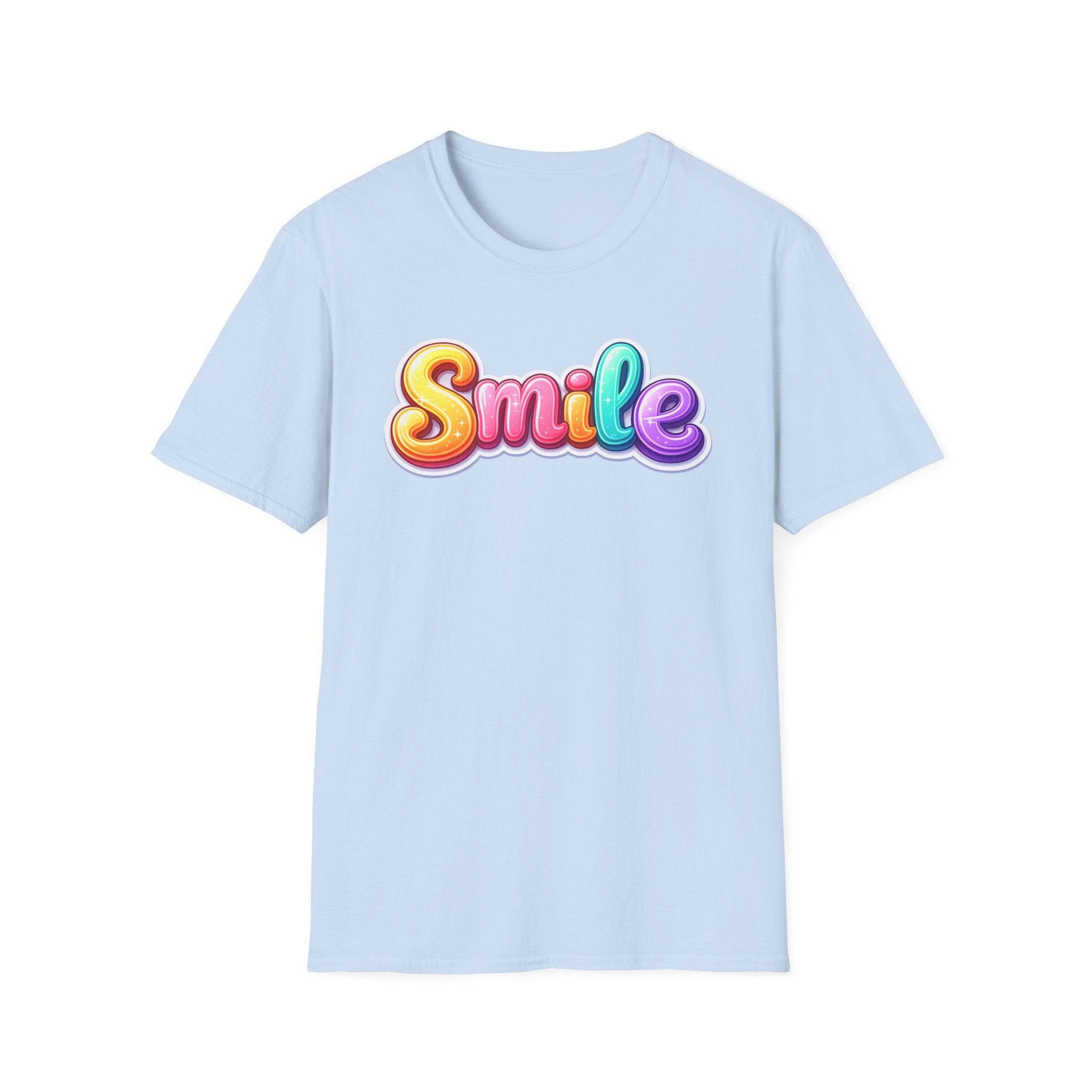 Smile colorful bubble text T-Shirt | rainbow typography