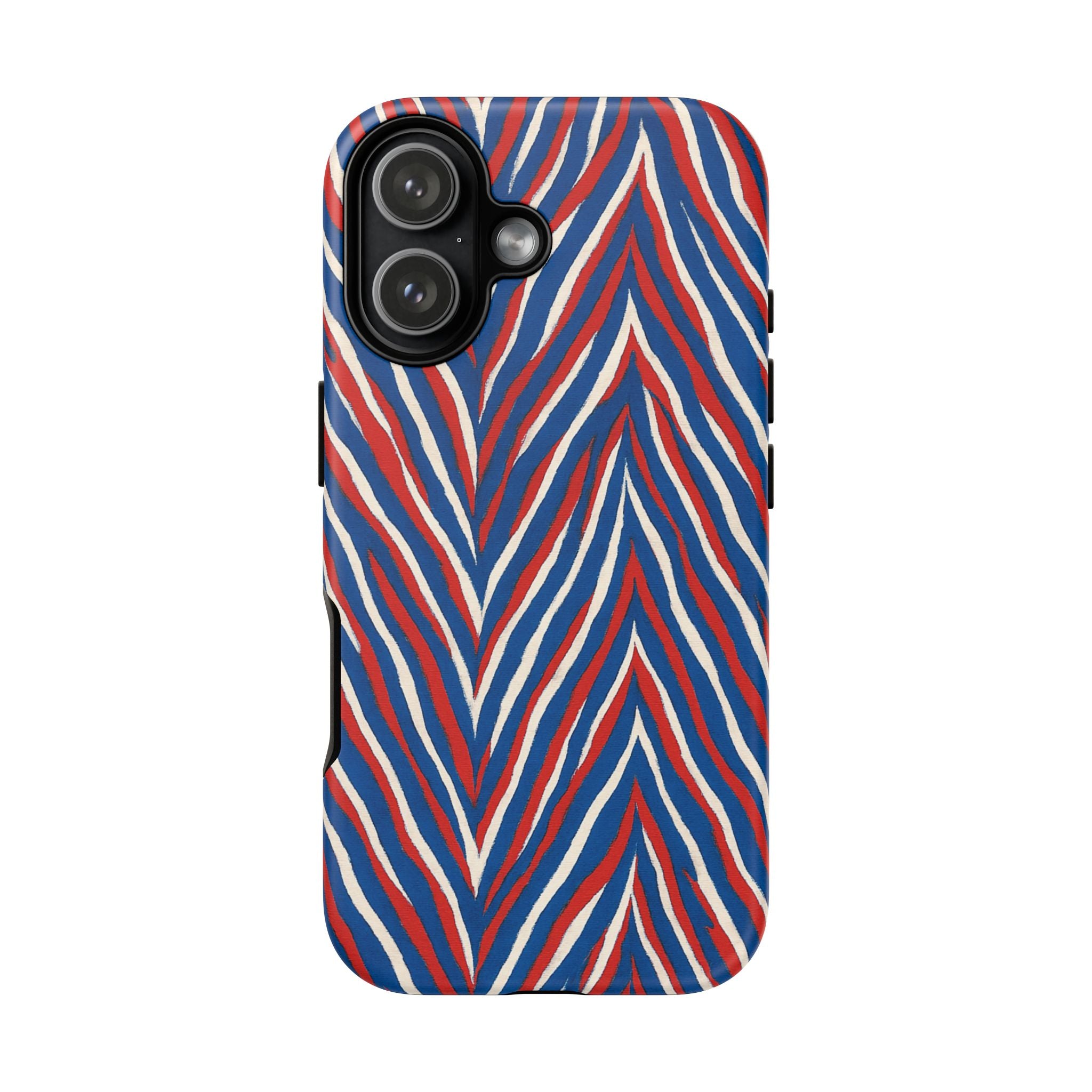 Red White Blue Zebra Stripe Tough Case | Patriotic Phone Cover
