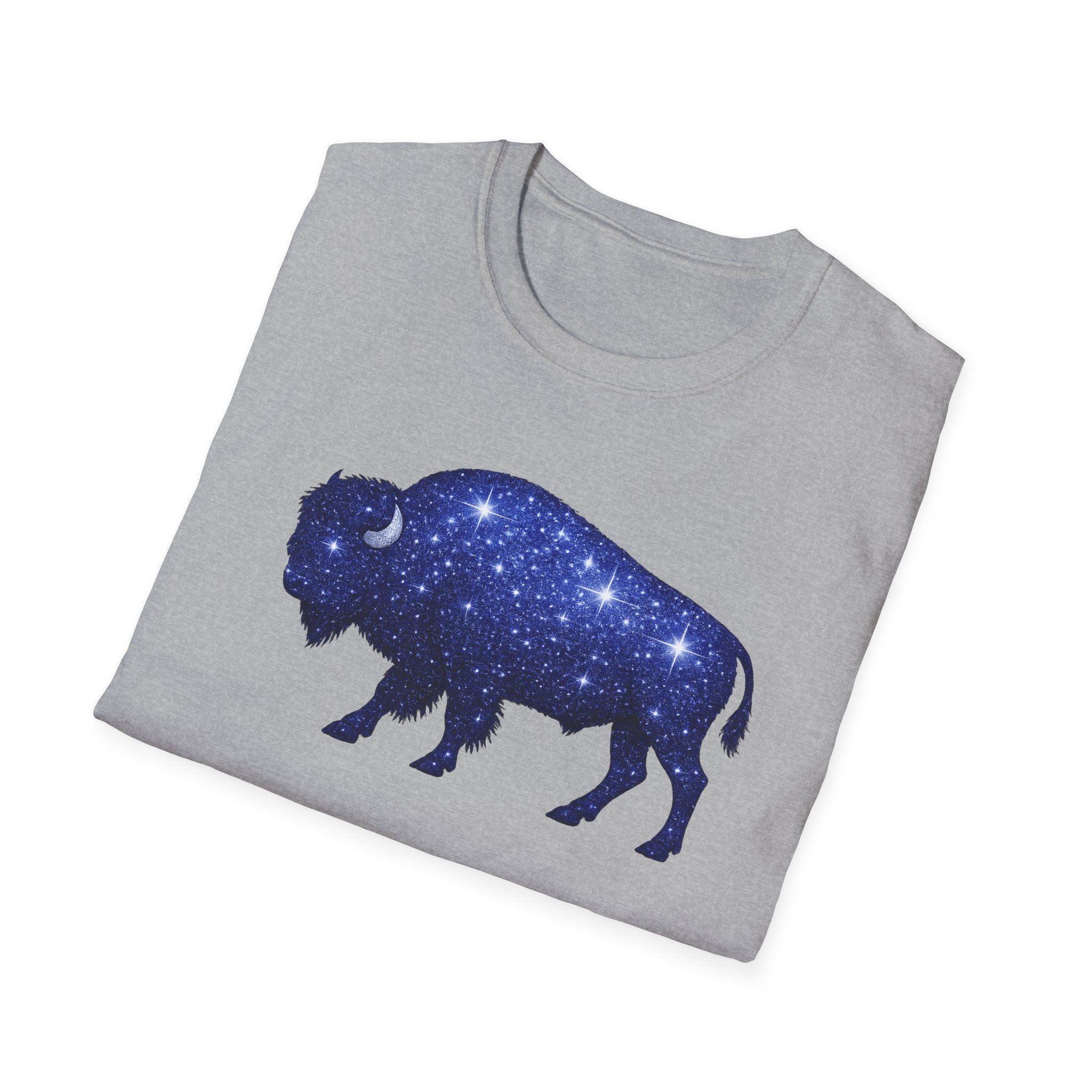 Starry Buffalo T-Shirt | Night Sky Bison Silhouette
