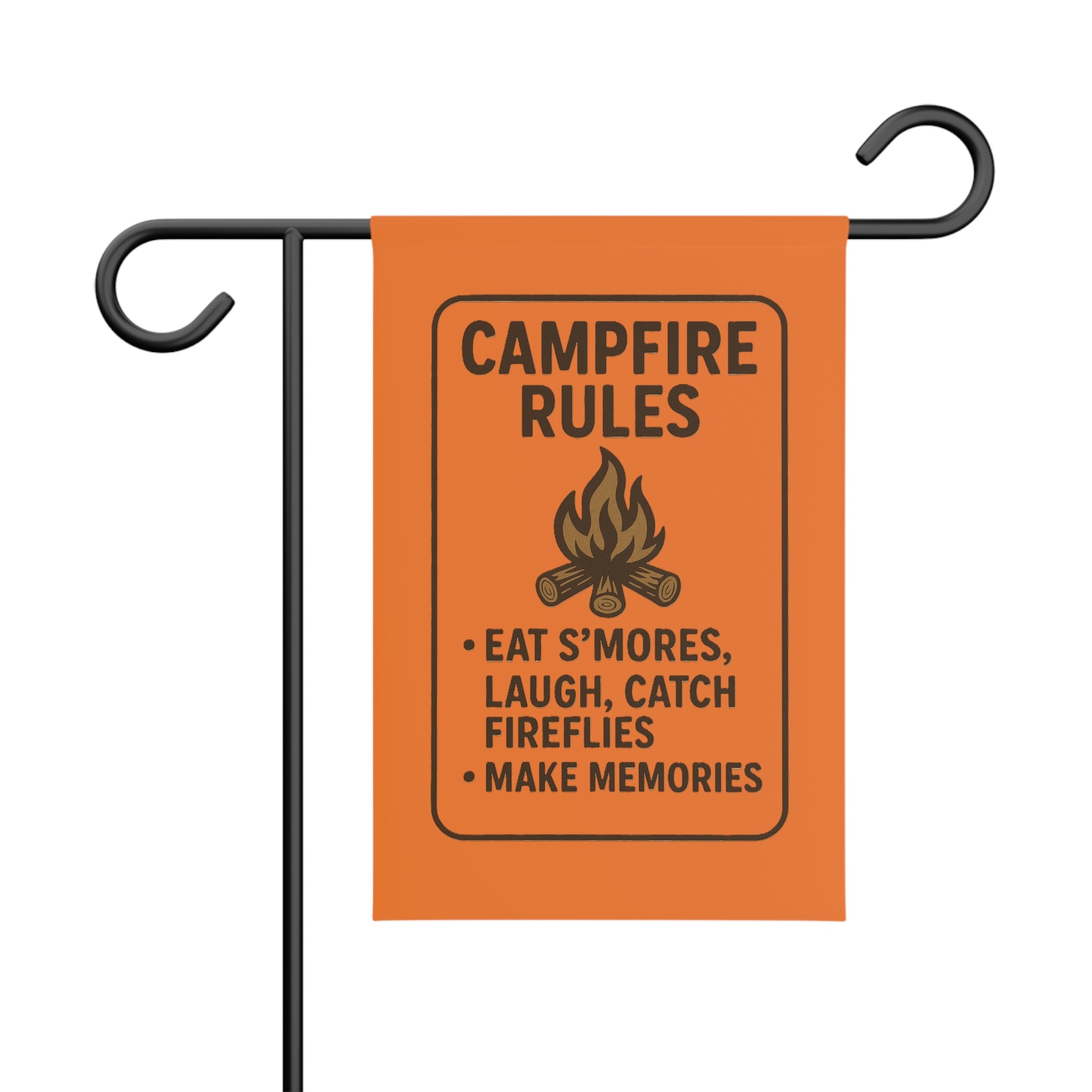 Campfire Rules Garden Banner | Outdoor Camping Sign, S'mores Firefly Memories