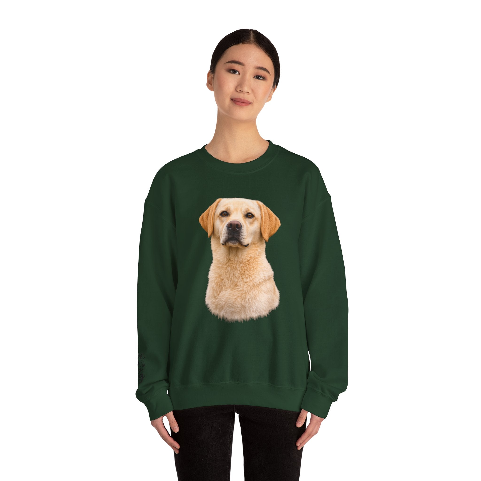 Yellow Labrador Retriever Portrait Sweatshirt | Dog Face Crewneck