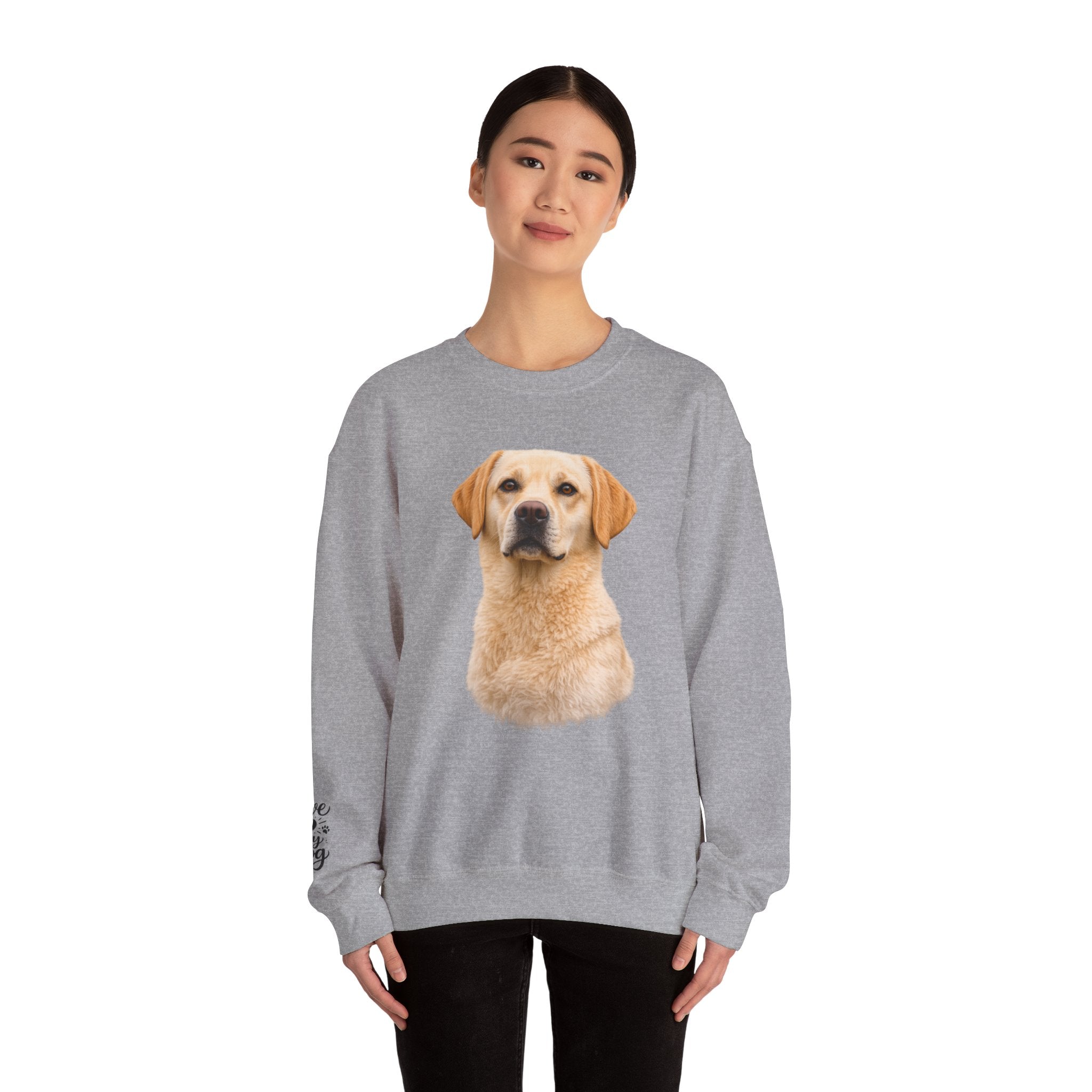 Yellow Labrador Retriever Portrait Sweatshirt | Dog Face Crewneck