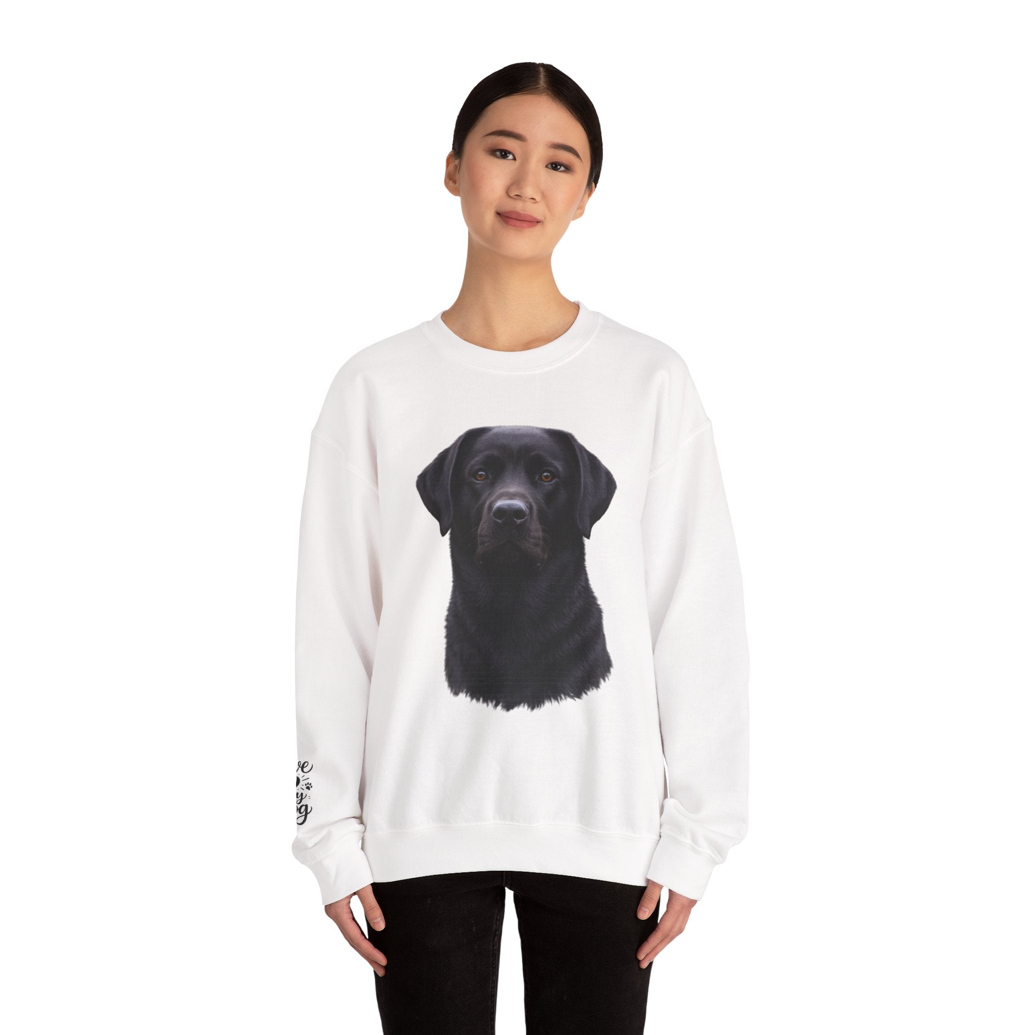 Black Labrador Portrait Sweatshirt | Dog Face Crewneck