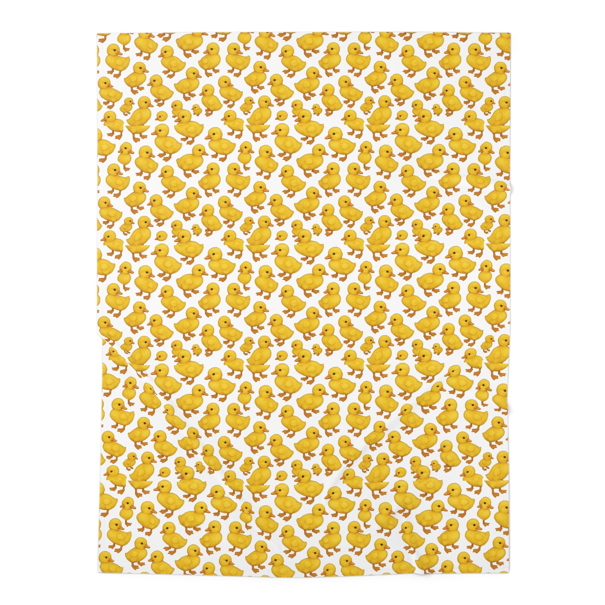 Yellow Duck Pattern Baby Swaddle Blanket | Cute Duckling Print