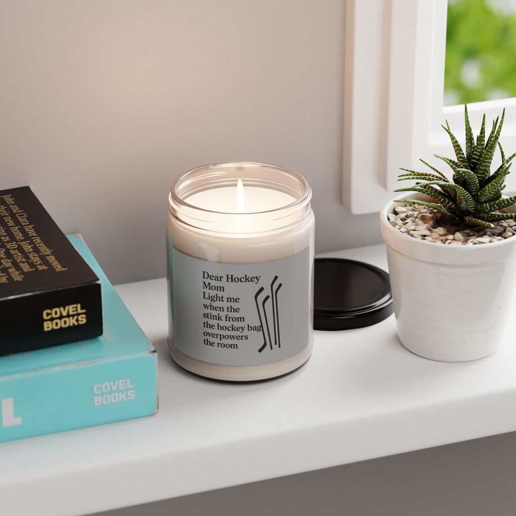 Dear Hockey Mom Quote Candle Soy Candle | Hockey Mom Humor, 9oz