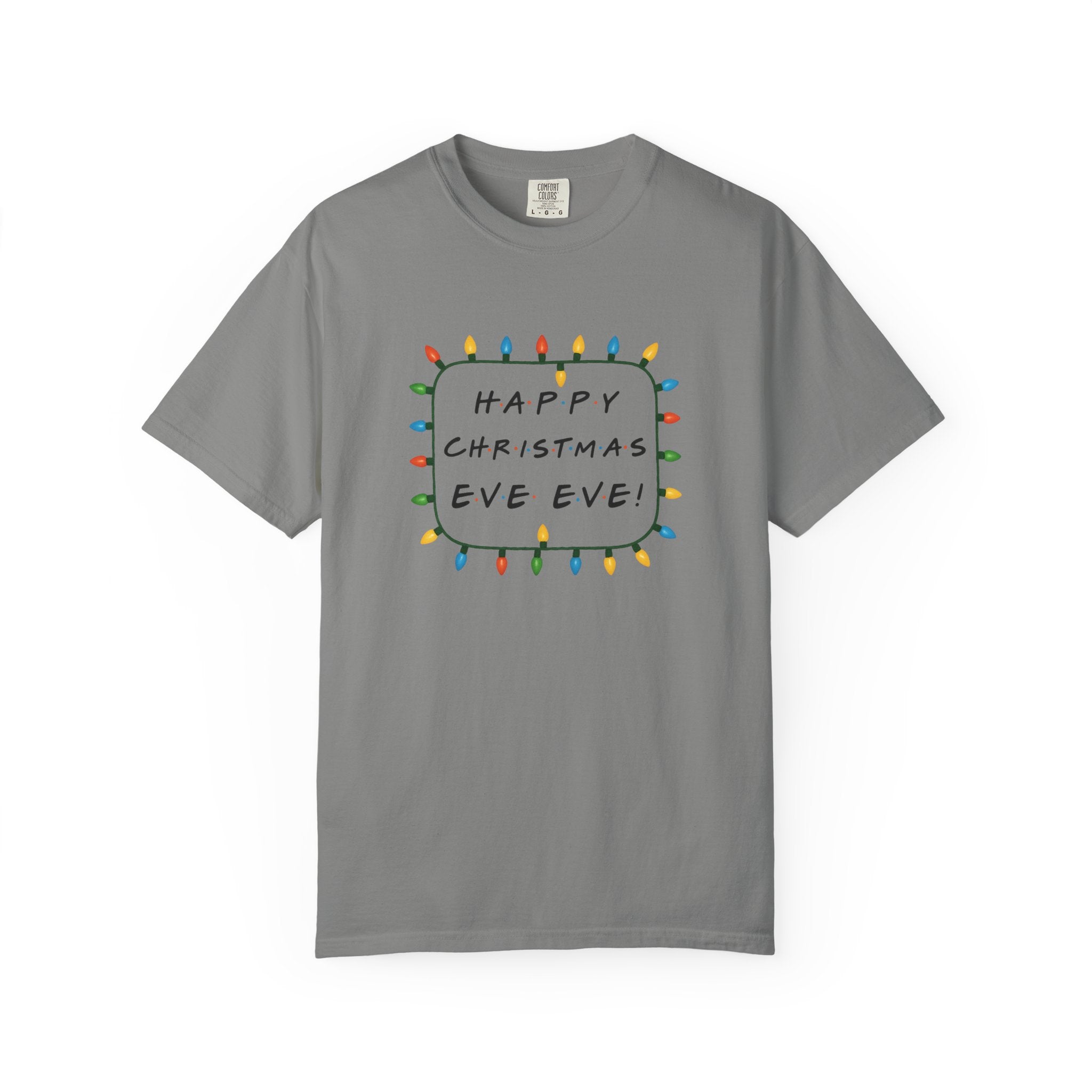 Happy Christmas Eve Eve T-Shirt | Christmas Lights Holiday Tee