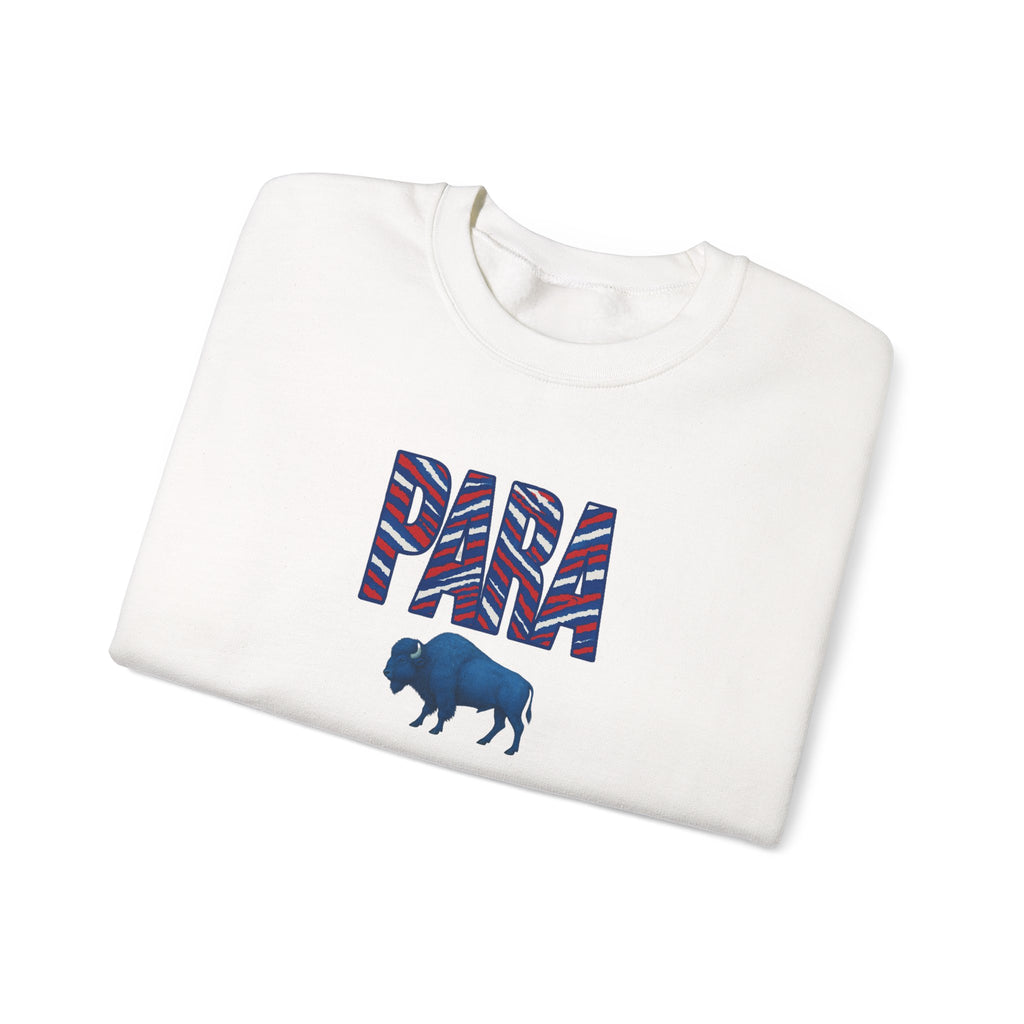 PARA buffalo graphic Sweatshirt | striped text buffalo silhouette