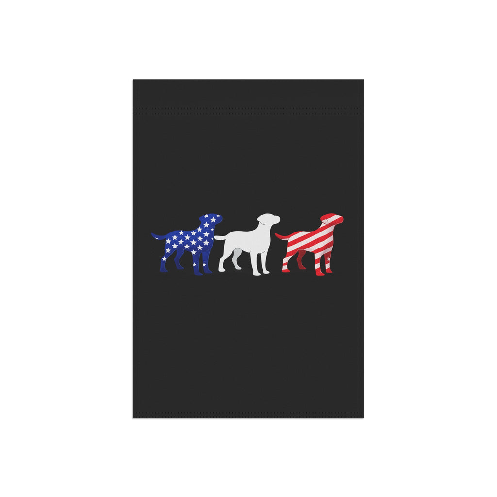 Patriotic Labrador Trio Garden Flag | House Banner