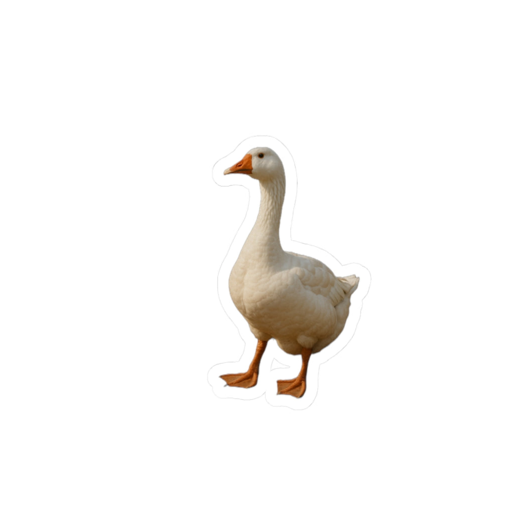 White Goose Sticker | Kiss-Cut Duck Farm Animal Decal