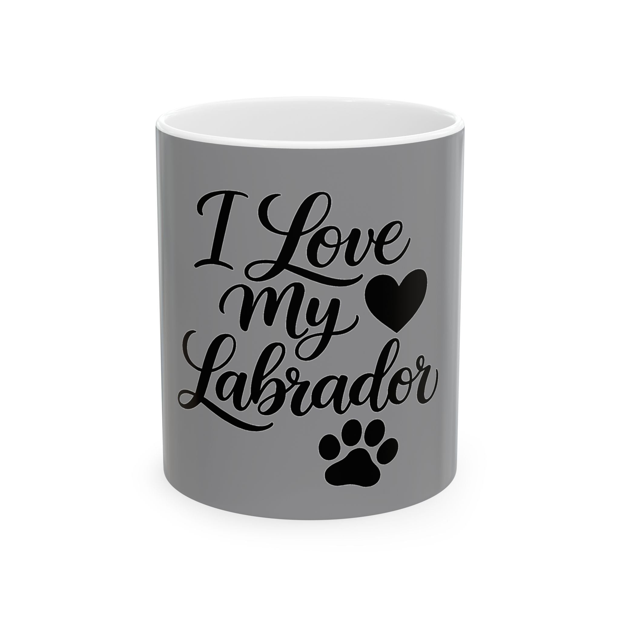 I Love My Labrador Mug | Ceramic Coffee Cup with Paw Graphic