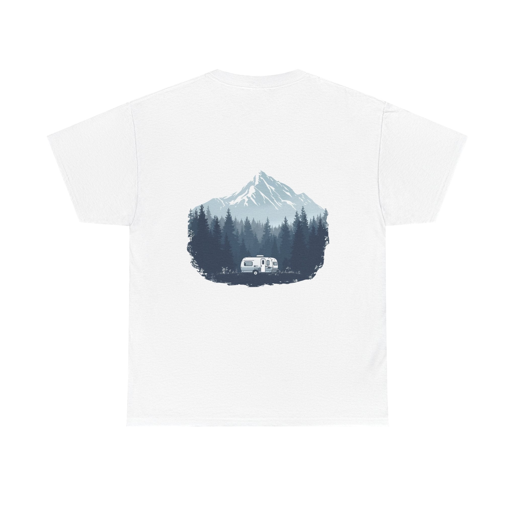 Mountain Forest Camper Tee | Vintage Airstream RV Outdoors Camping Shirt
