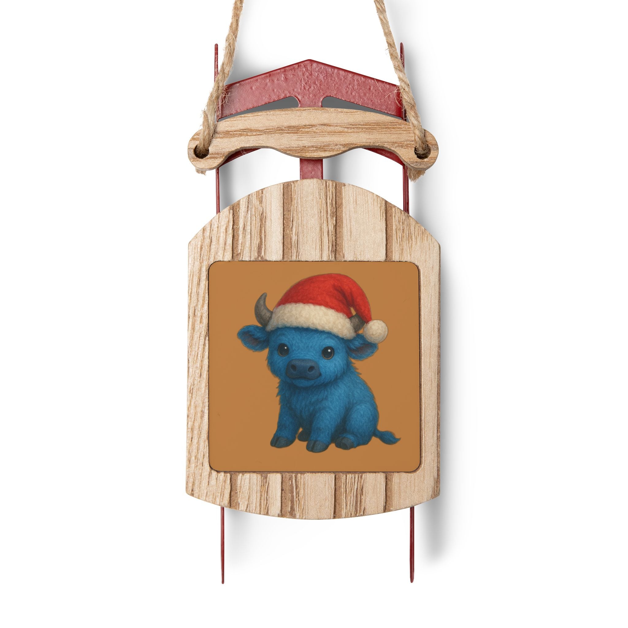 Baby Buffalo Sled Ornaments
