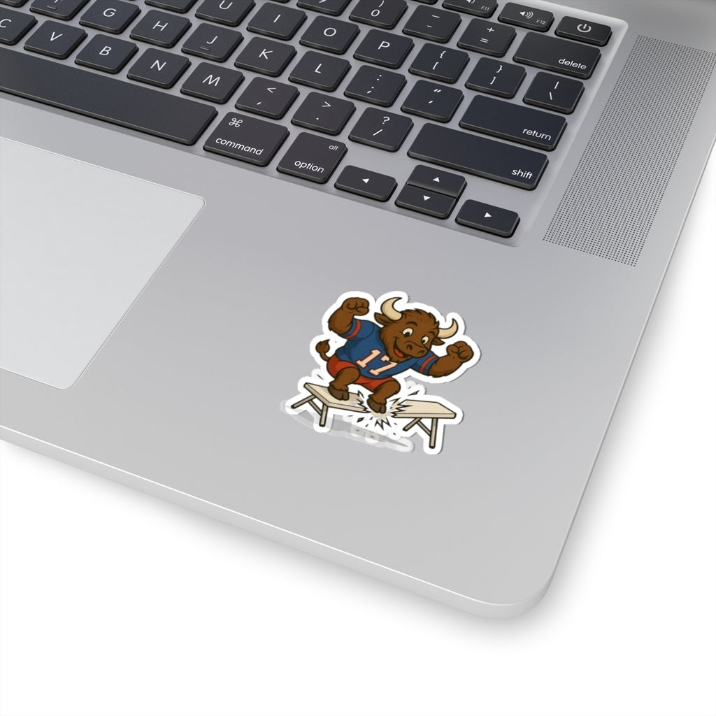 Football Buffalo Breaking Tables Sticker | Kiss-Cut Sticker