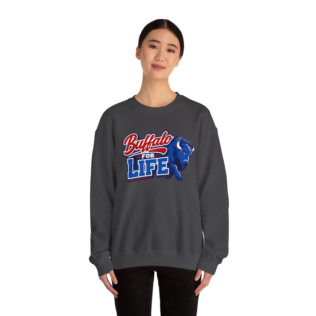 Buffalo For Life sweatshirt | Buffalo buffalo sports logo crewneck