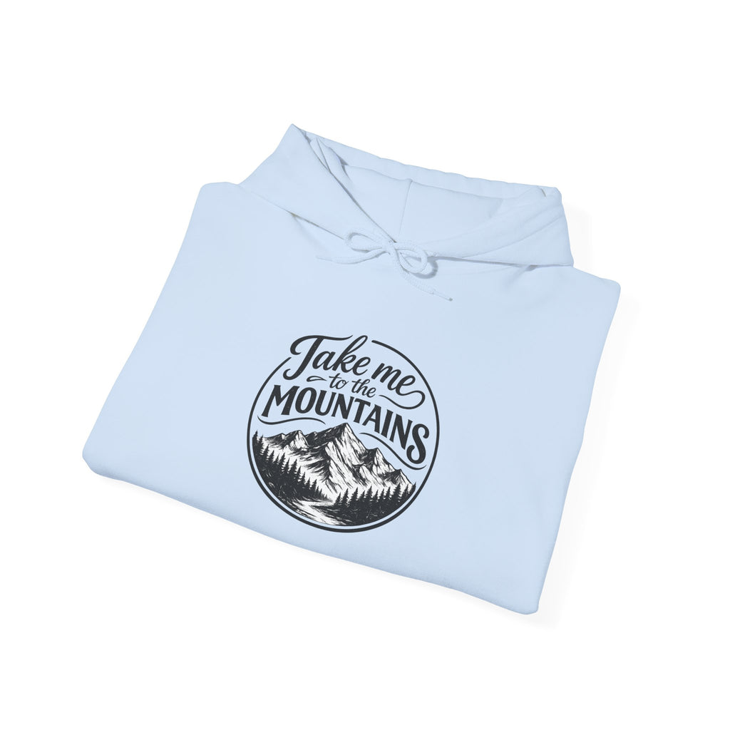 Take Me To The Mountains Hoodie — Adventure Graphic Pullover for Hikers