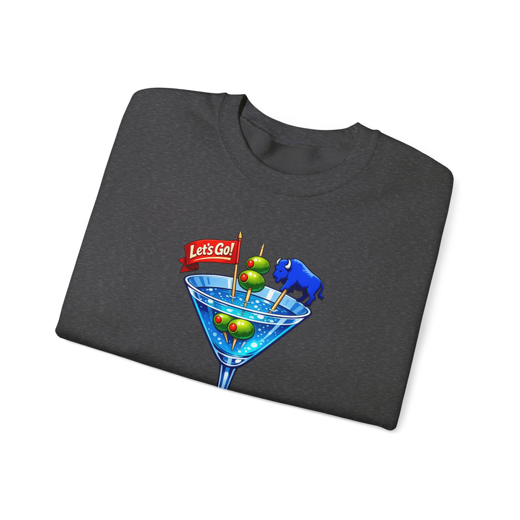 Blue Buffalo Martini Illustration Sweatshirt | Cocktail Graphic Crewneck