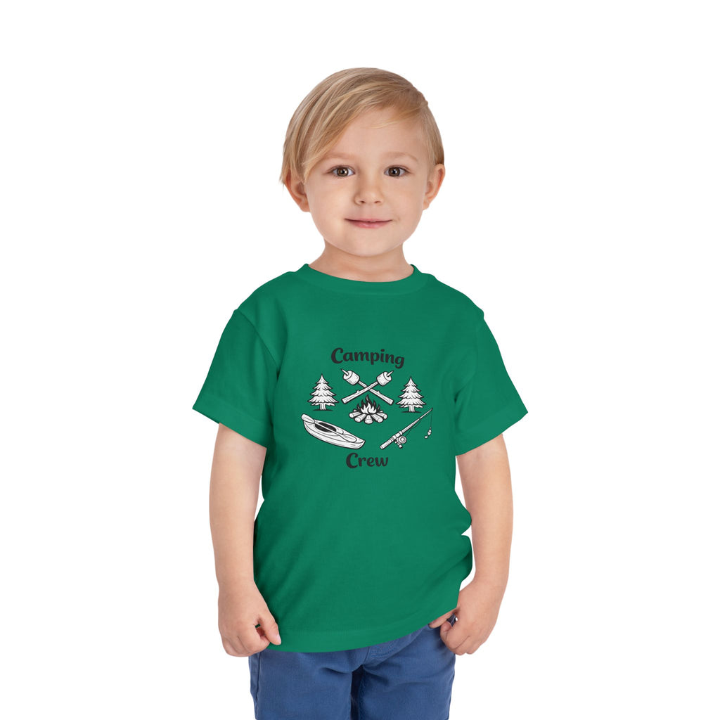 Camping Crew Toddler Tee | Kids Outdoor Camping Shirt, Kayak Fishing Bonfire Design