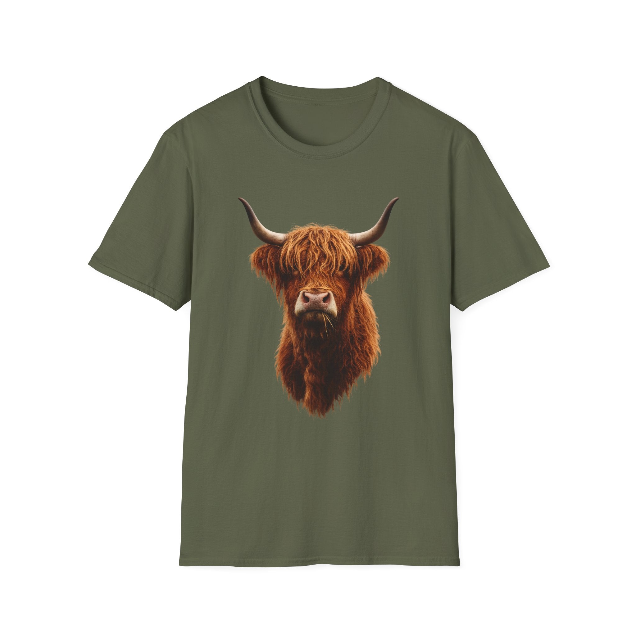 Highland Cow Head T-Shirt | Scottish Highland Cattle Graphic Tee