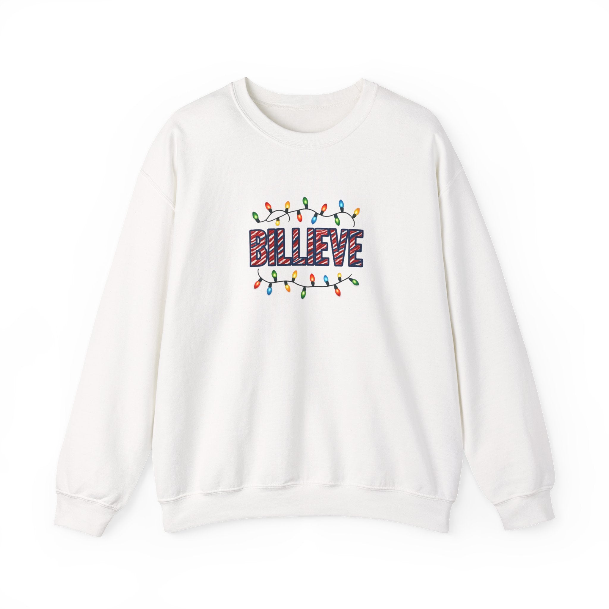 Billieve Christmas Lights Sweatshirt | Holiday Believe Crewneck