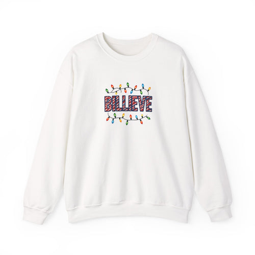 Billieve Christmas Lights Sweatshirt | Holiday Believe Crewneck
