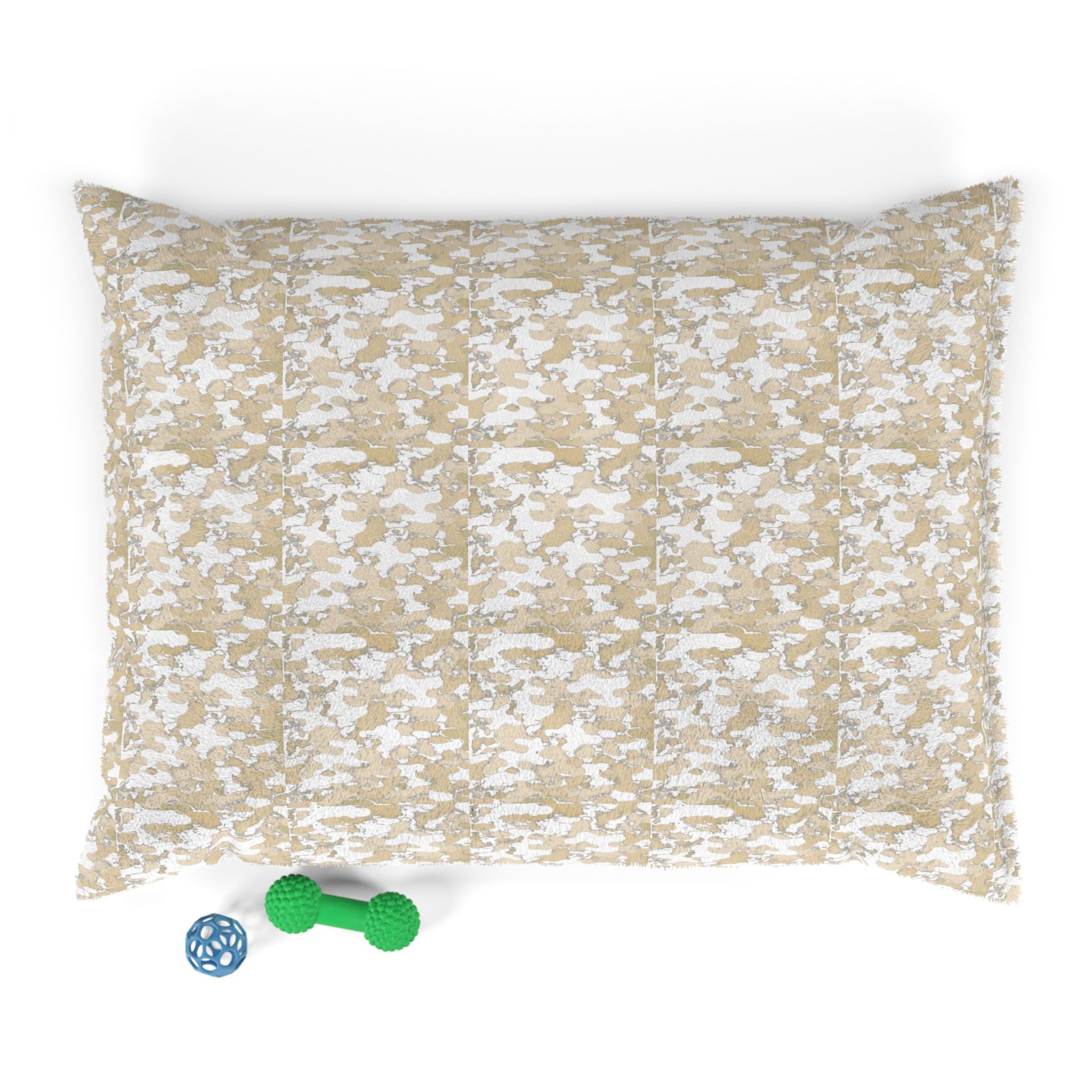 Cream Camo Print Pet Bed | Neutral Dog Cat Cushion