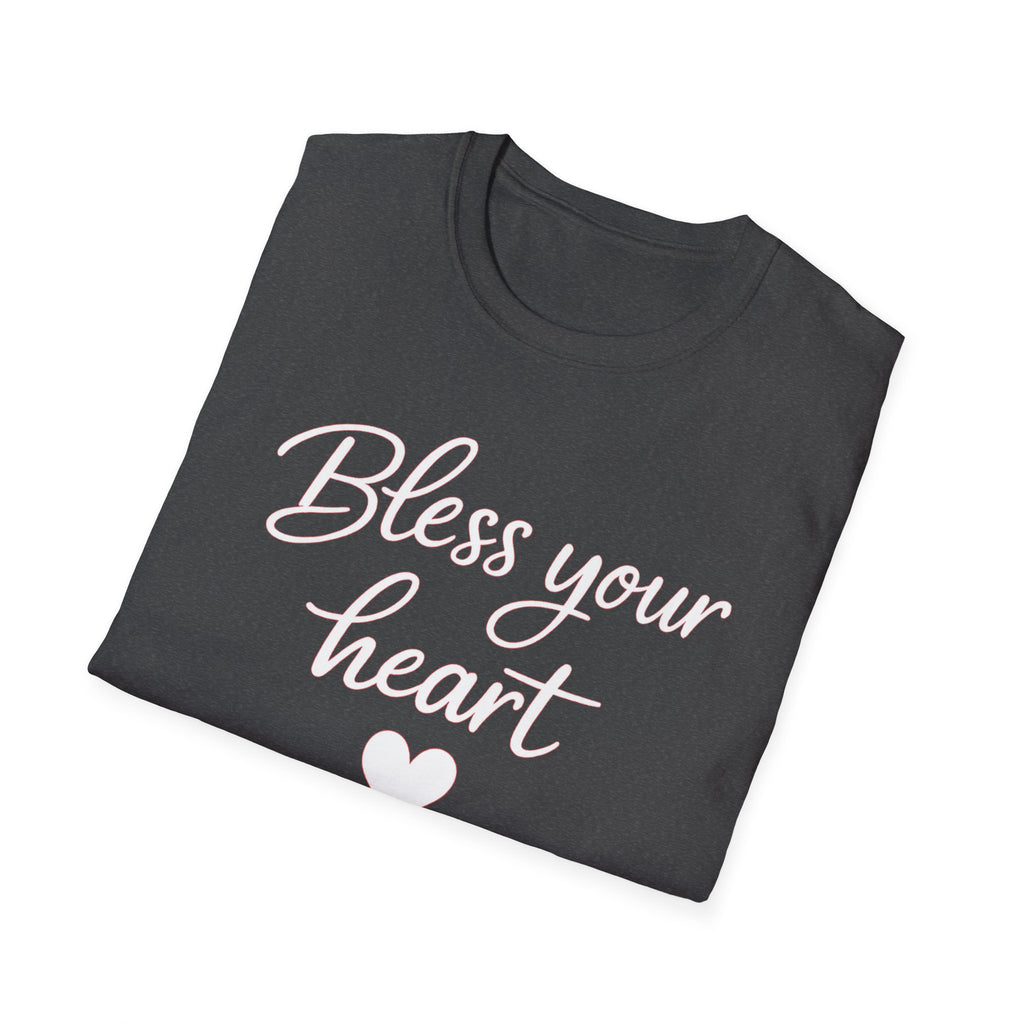 Bless Your Heart T-Shirt | Southern Phrase, Script Heart Design